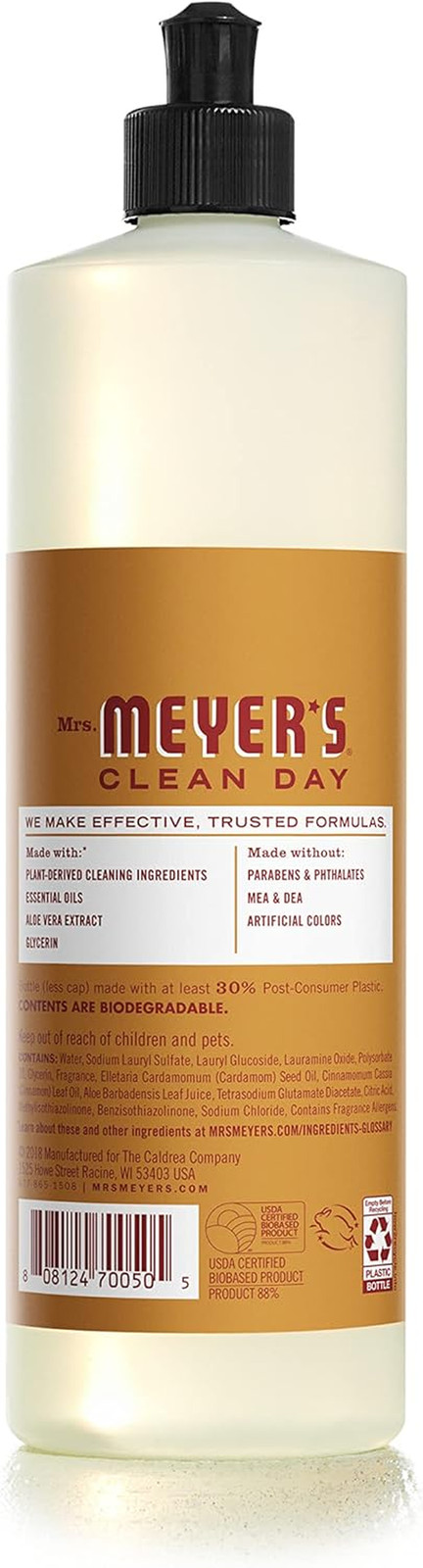 Mrs. Meyer’s Liquid Dish Soap, Limited Edition Apple Cider Scent, 16 Fl. Oz