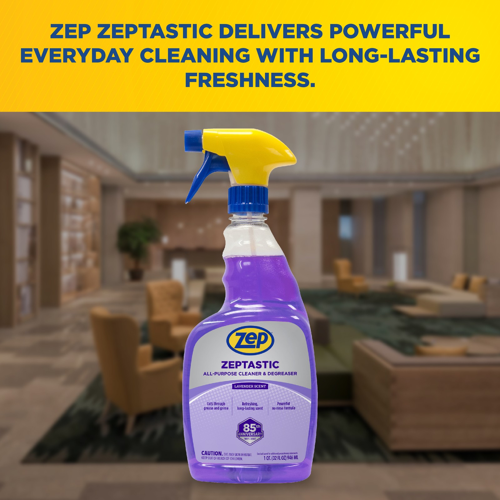 Zep Zeptastic All-Purpose Cleaner and Degreaser – 32 oz (Case of 12) 325712 –
