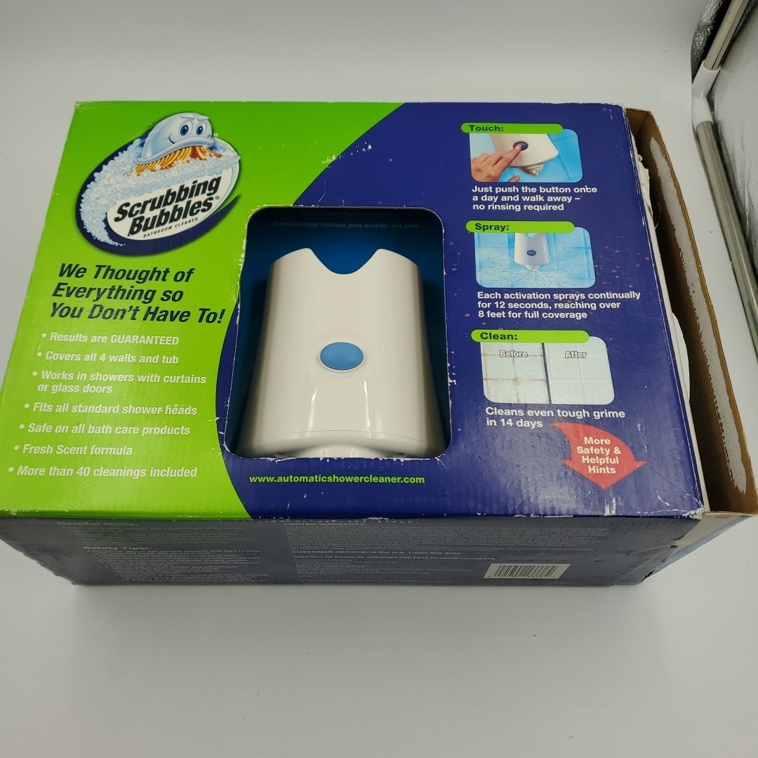 Scrubbing Bubbles Automatic Shower Cleaner Kit With 2 Bottles Solution New