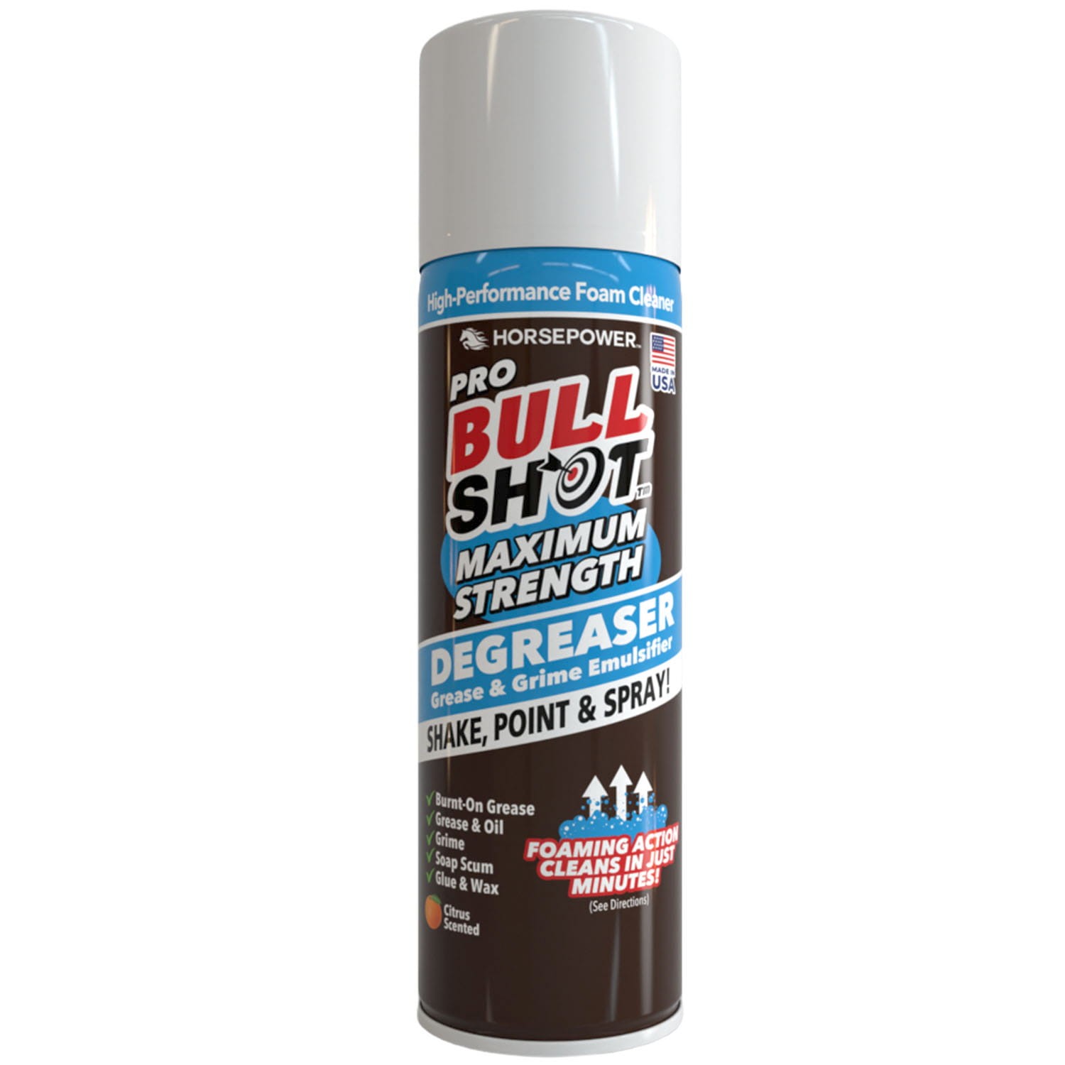 Bull Shot Grease MAX by Horsepower, Made in the USA, Just Shake, Point & Spray