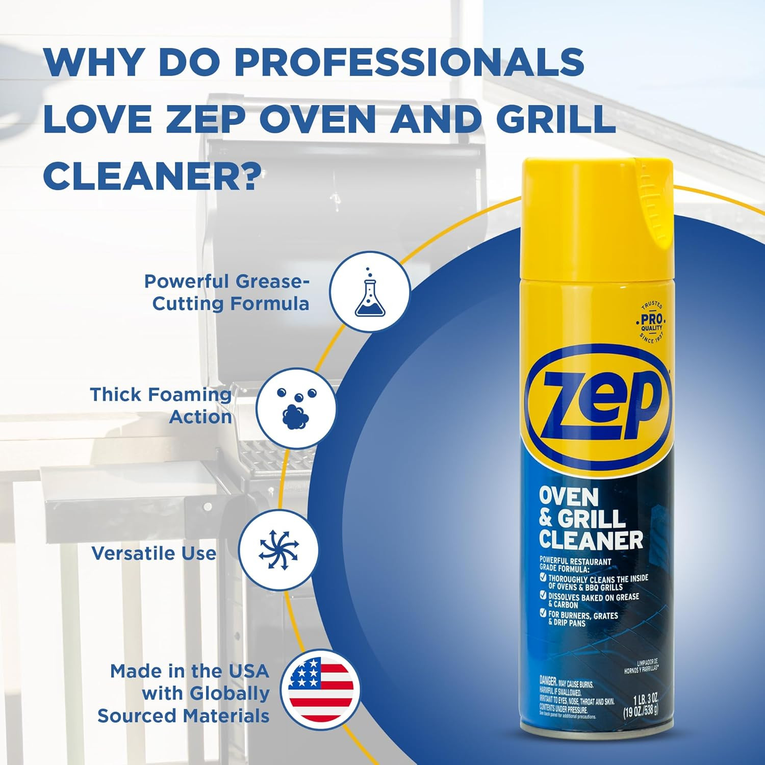 Heavy-Duty Oven and Grill Cleaner 19 Oz (1 Unit) and Foaming Wall Cleaner 18 Oz