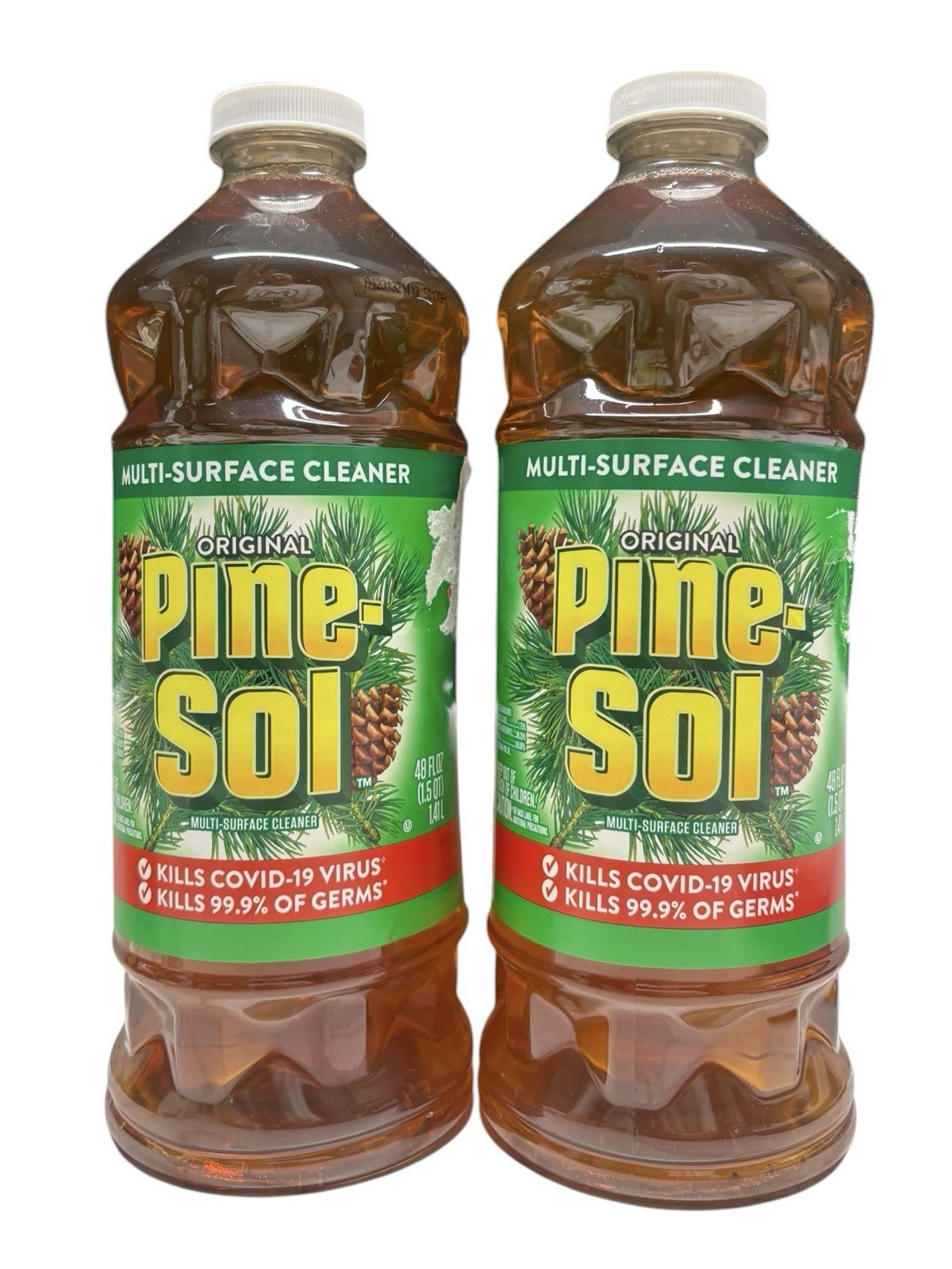 (2) Pine Sol with Pine Oil & Glycolic Acid Multi Surface Cleaner 48oz Large