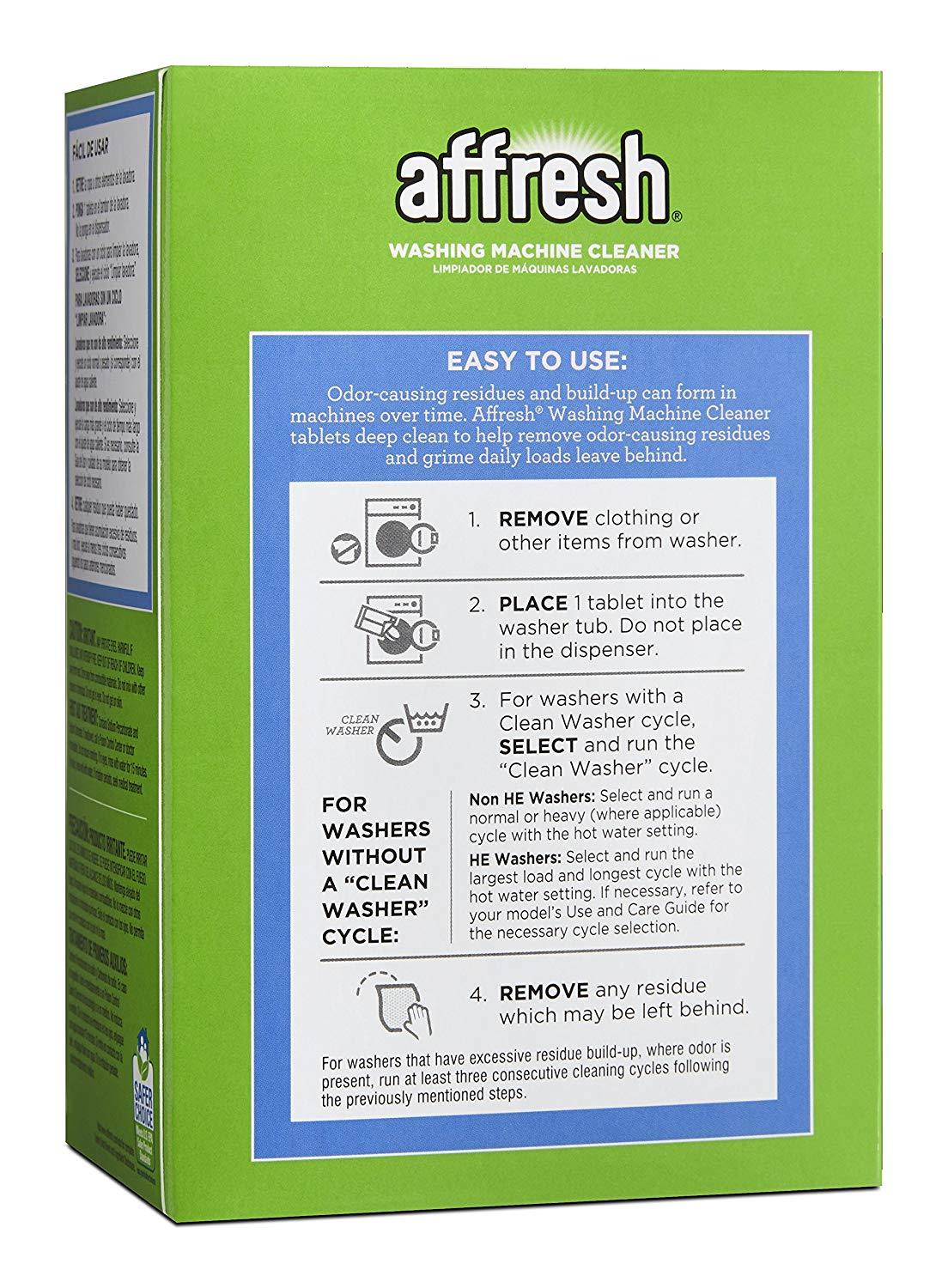 Affresh Washer Machine Cleaner, For Whirlpool, Maytag & amana, 6-Tablets, 8.4 oz