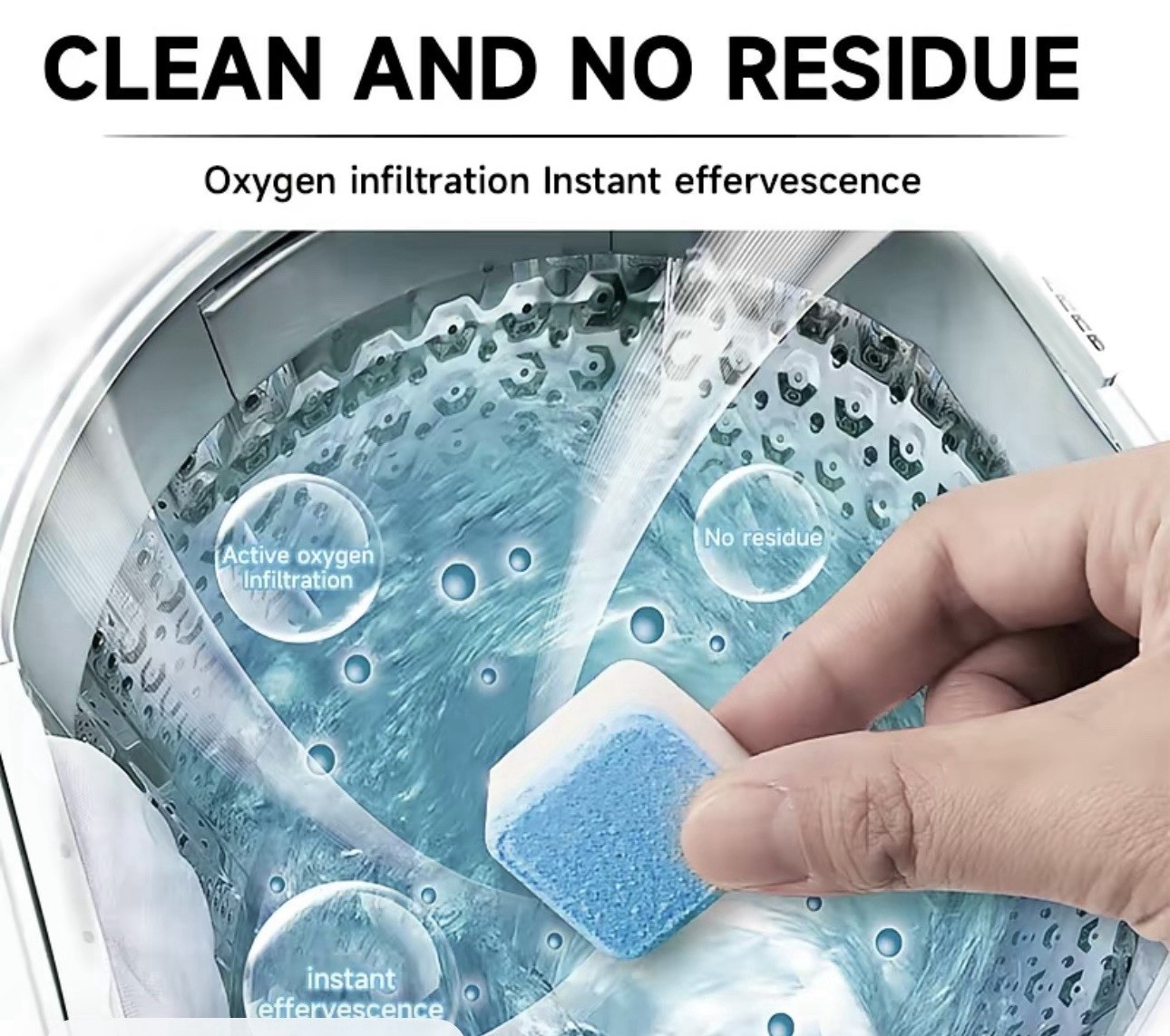 AGICEA Washing Machine Cleaner Tablets 24ct Lemon Deodorizes No Residue