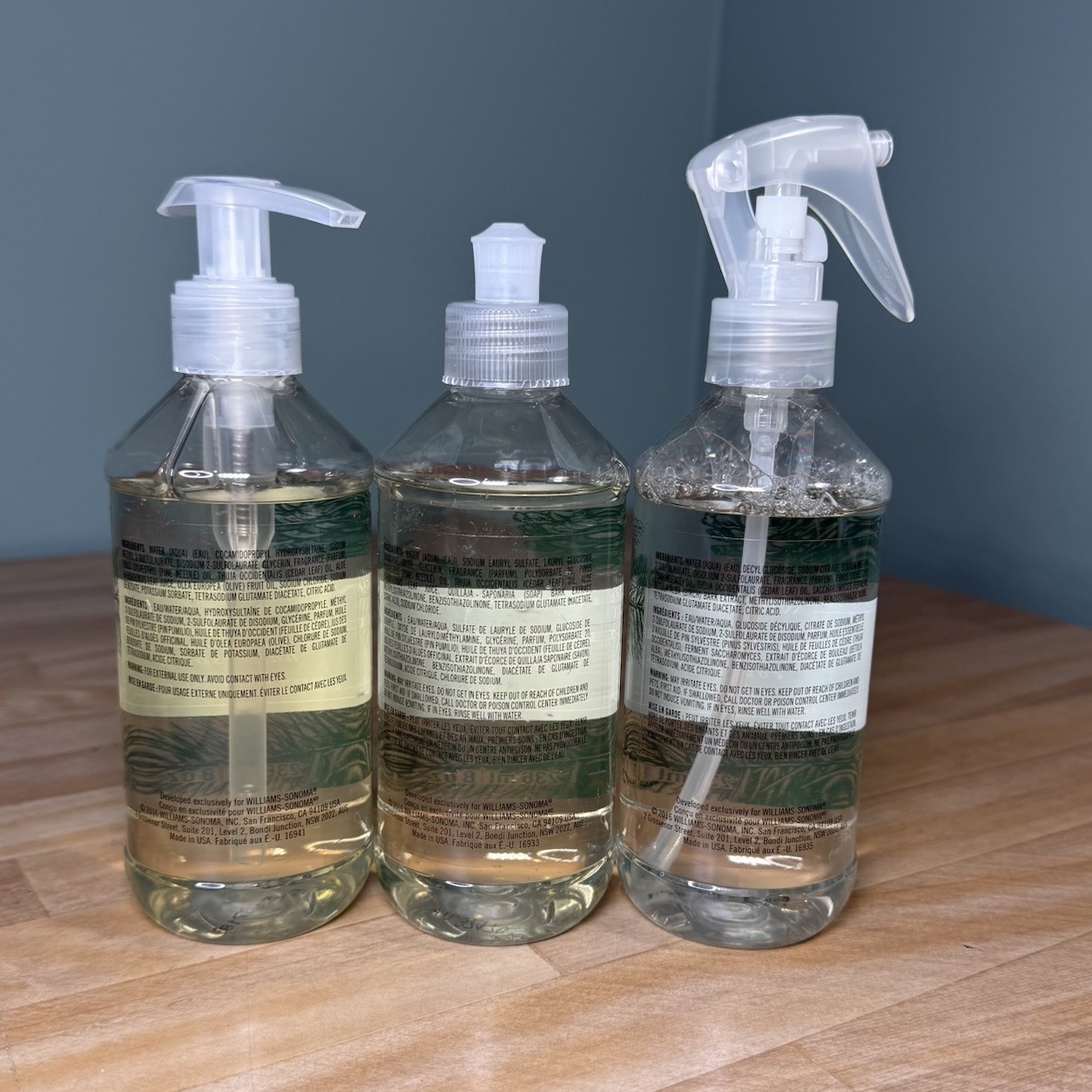 NEW Williams Sonoma Kitchen Essentials Kit WINTER FOREST Hand Dish Soap Spray