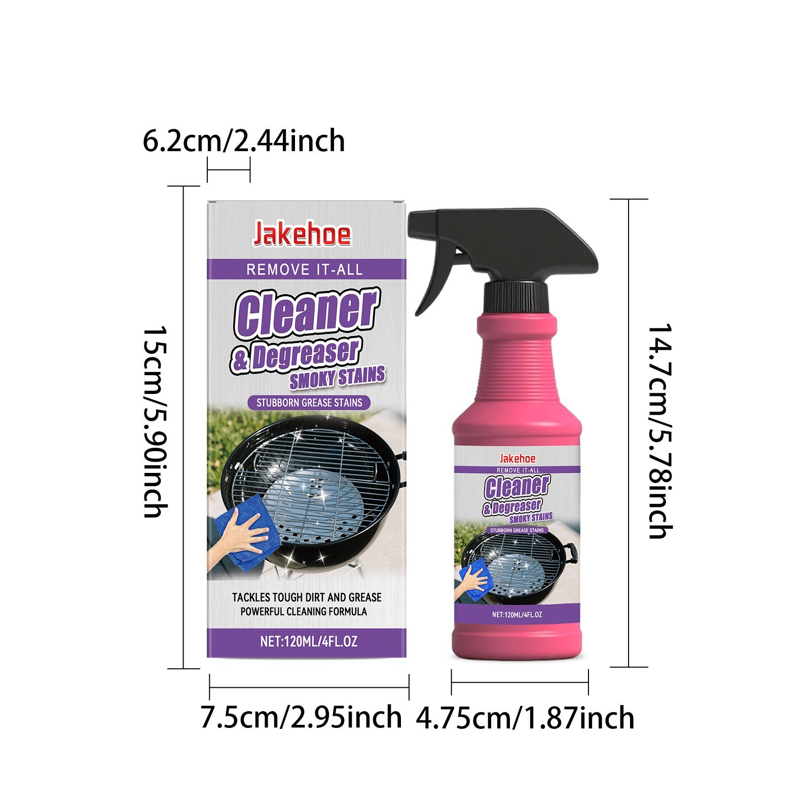 1-3X BBQ Grill Degreaser Cleaner,Fast-Acting Heavy-Duty Grill Degreaser Spray US