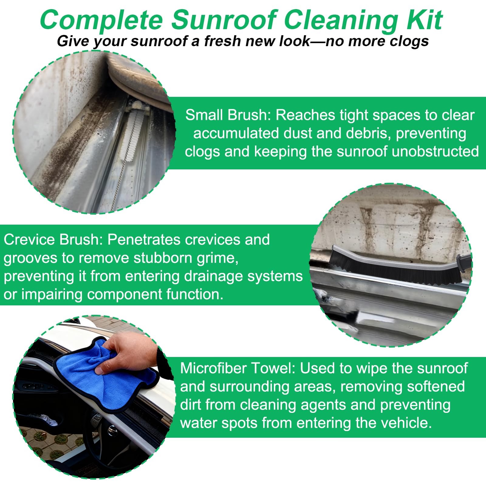 Upgraded Auto Sunroof Drain Cleaning Tool,118in Extra Long Flexible Car Sun R…