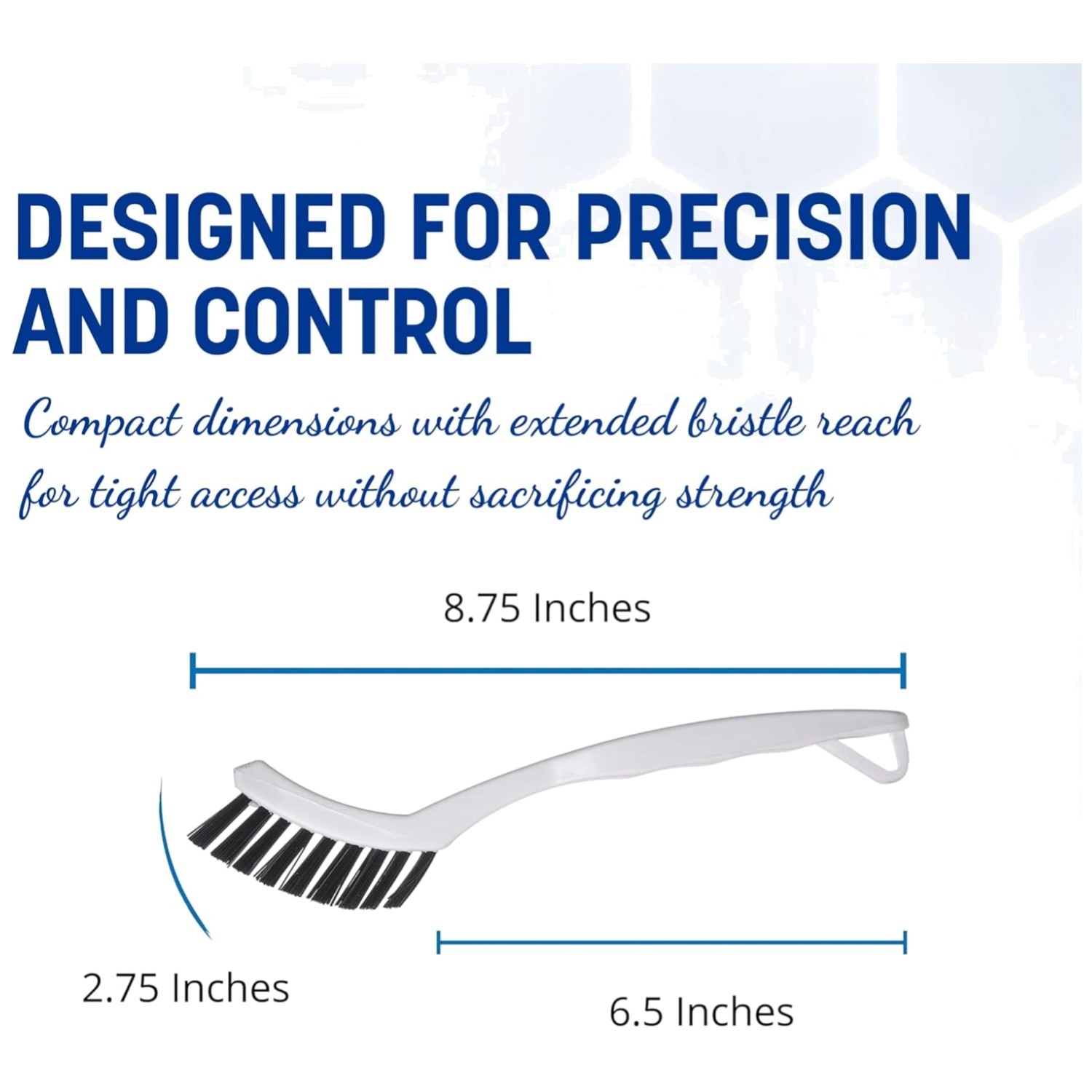 Flo-Pac Grout Brush Detail Crevice Brush, Firm Che