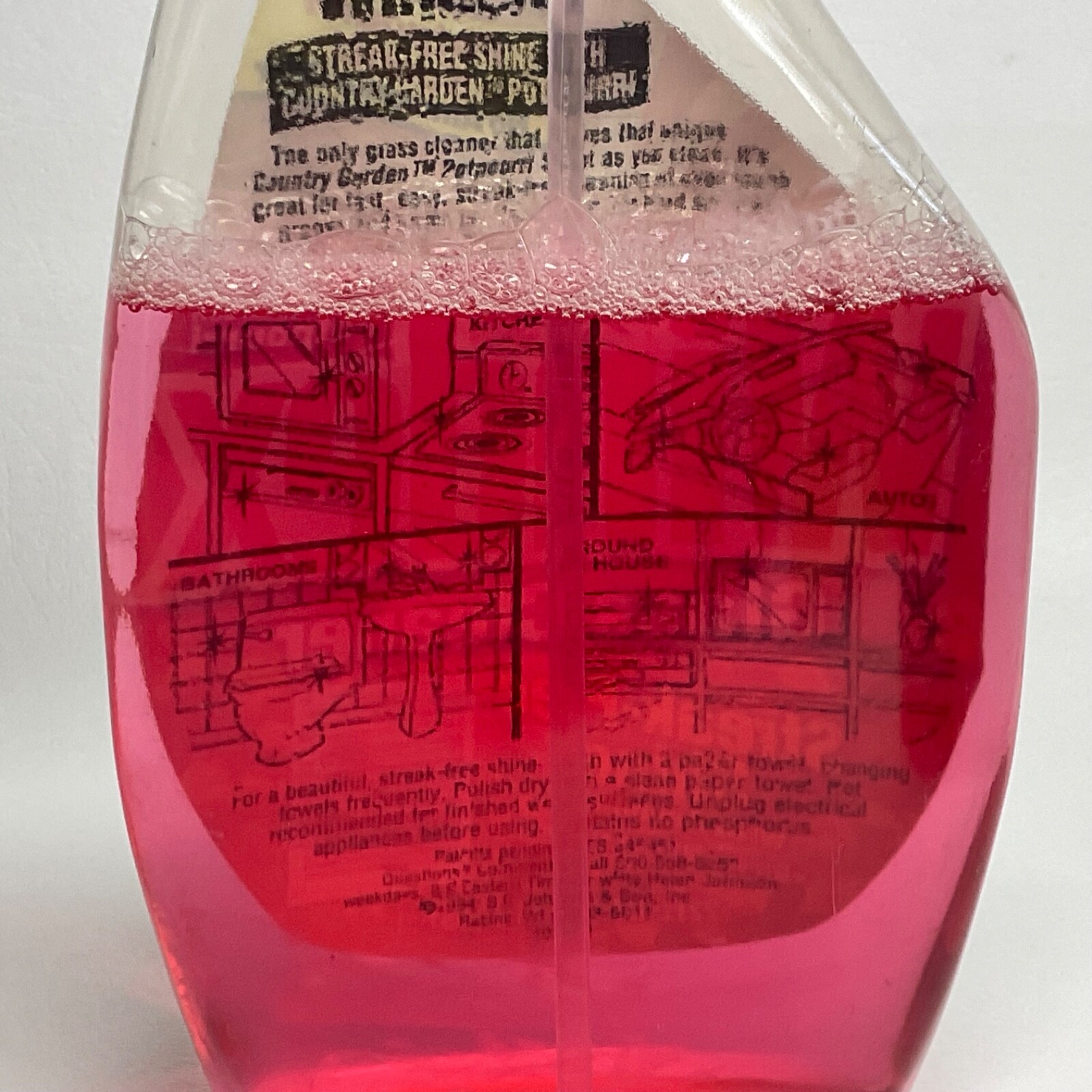 1996 Windex Glass Cleaner Country Garden Potpourri spray bottle display prop pin
