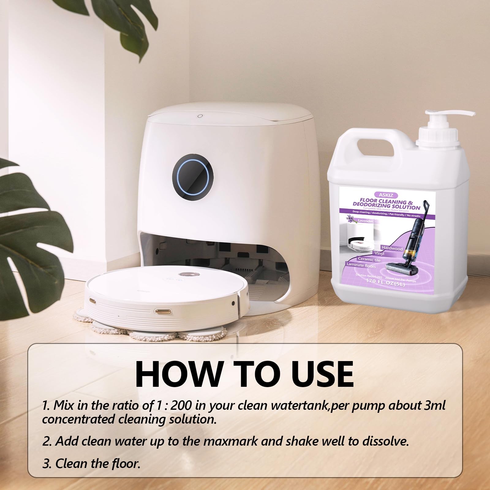 170 FL OZ Floor Cleaning Solution,Floor Cleaner for Mopping with Tineco,Deep …