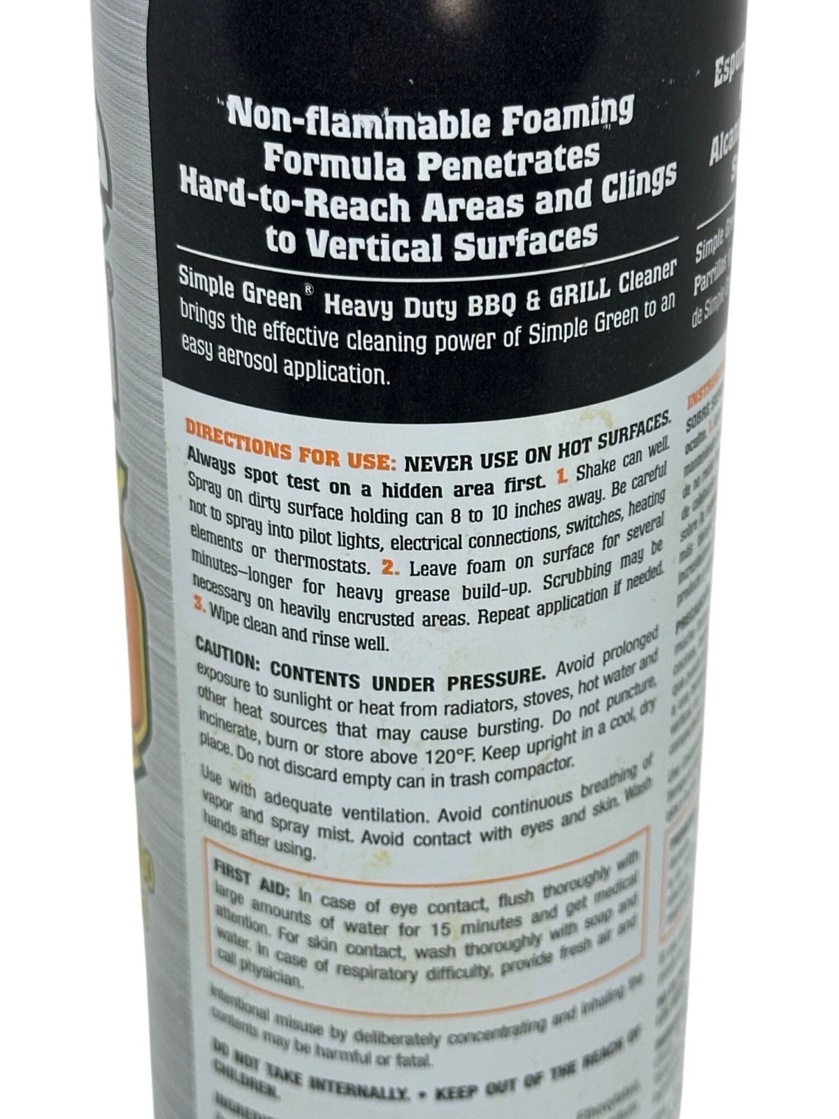 Simple Green Heavy-Duty BBQ Grill Cleaner Aerosol Unscented Grease Remover Spray