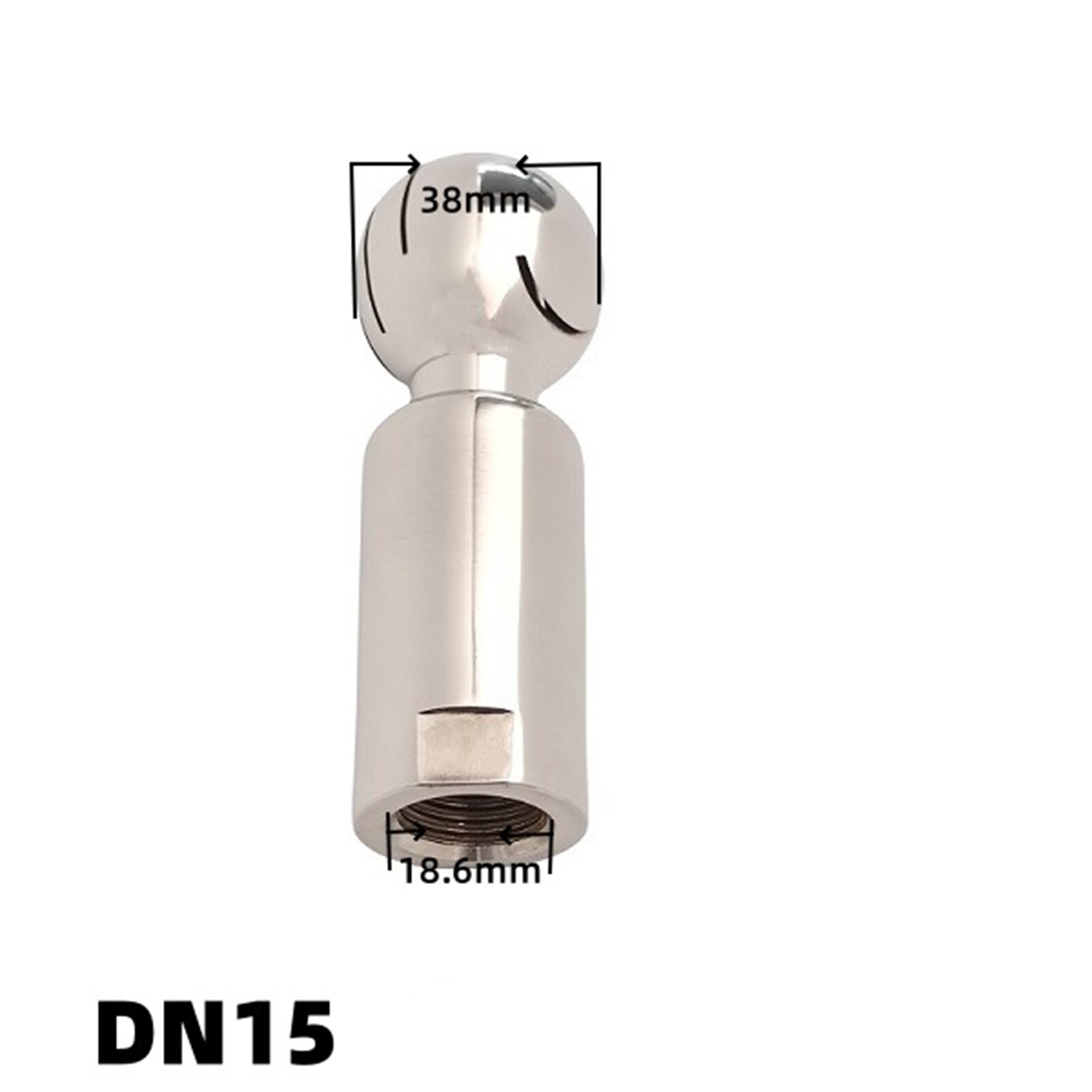 304 Stainless Steel Rotating Tank Washing Nozzle CIP Rotary Spray Ball 360°Clean