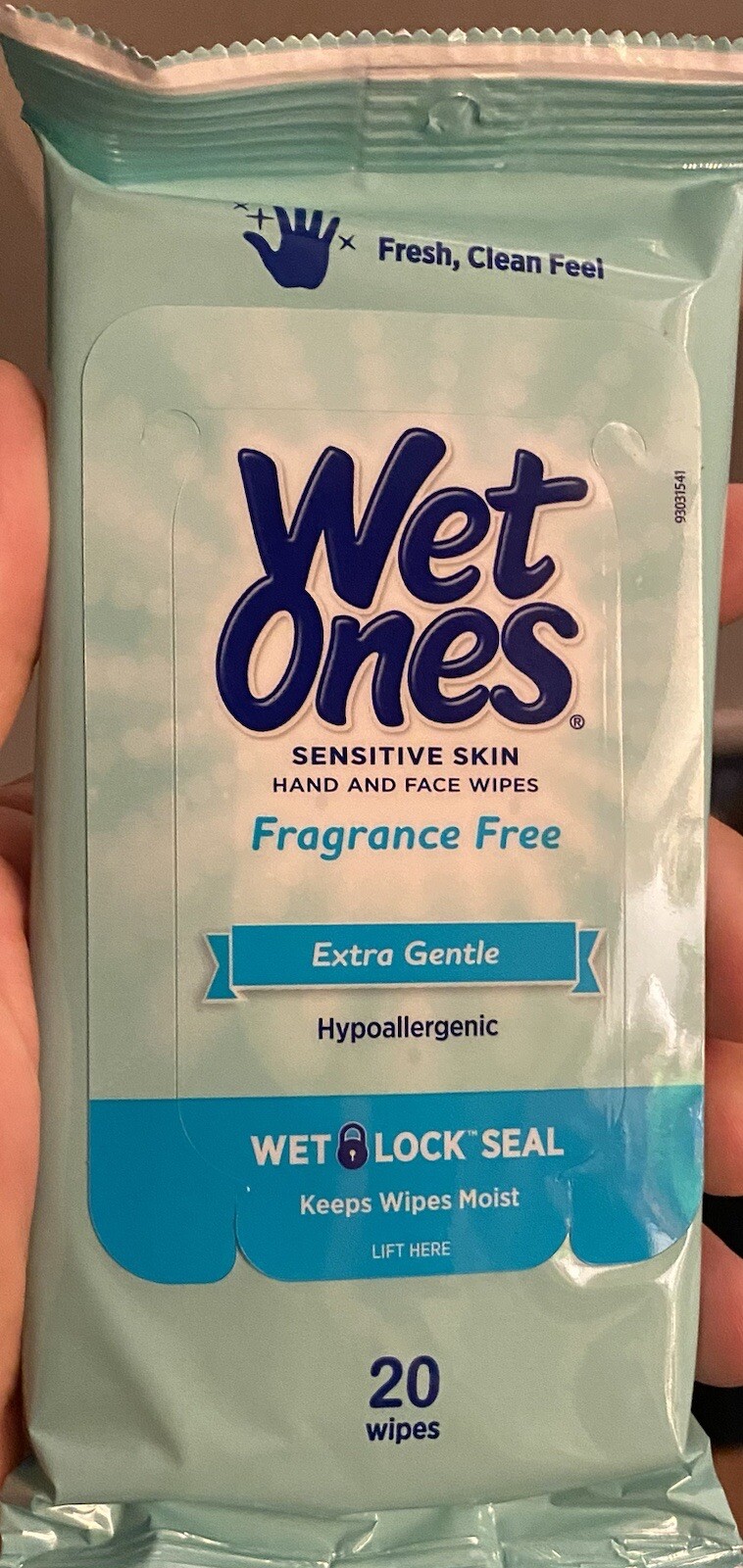 20packs/10ct Wet Ones Sensitive Skin Hand and Face Wipes Extra Gentle 3 Boxes