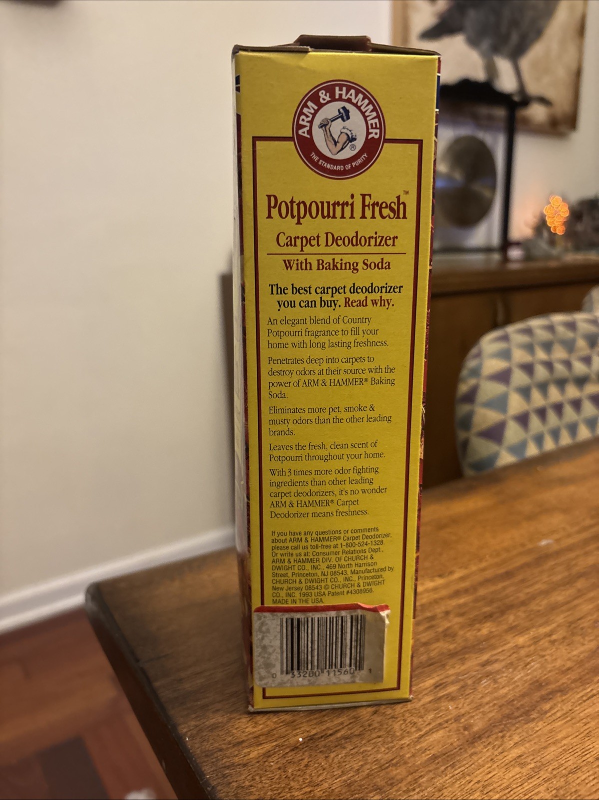 VINTAGE 1993 Arm & Hammer Potpourri Fresh Carpet Deodorizer COUNTRY 36 Oz. *NOS