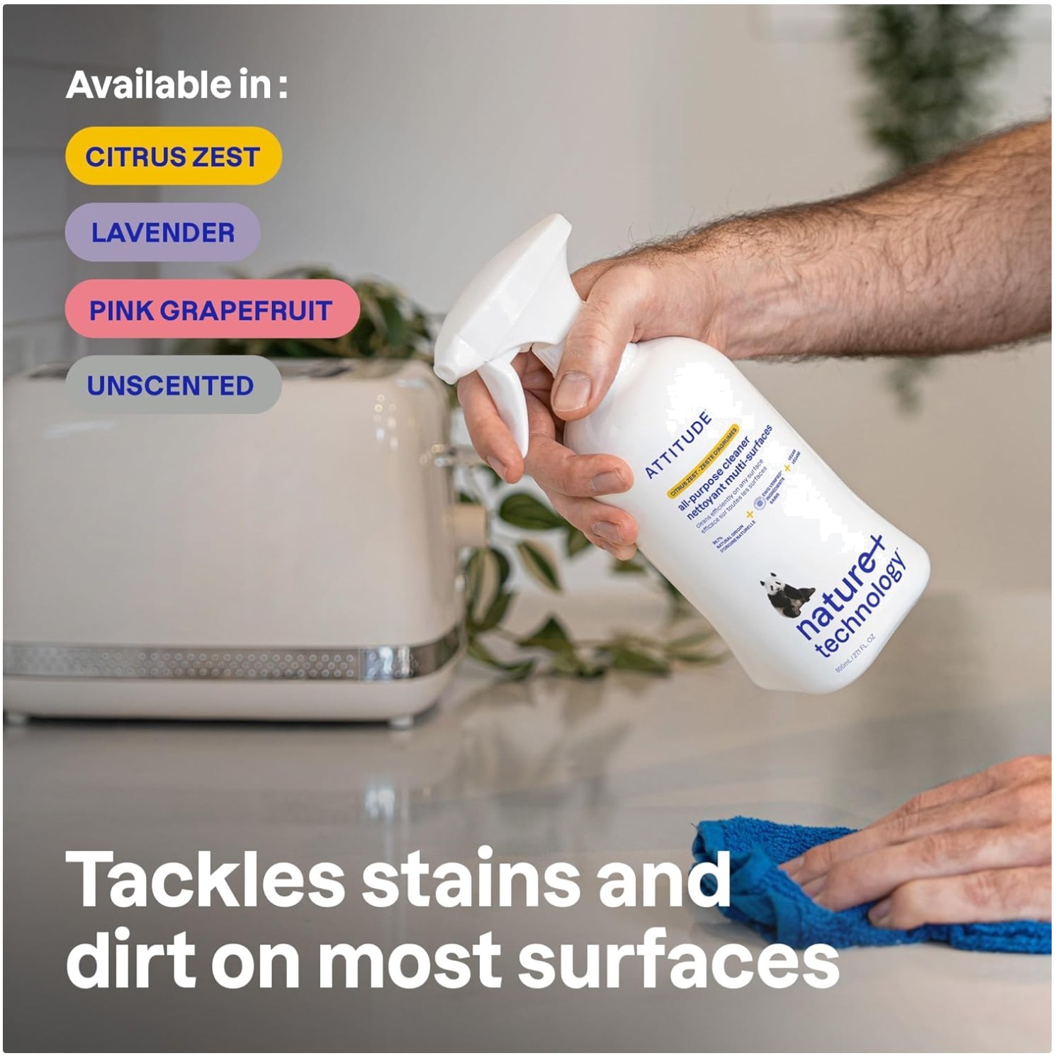 Natural Lavender All Purpose Cleaner, 94% Plant Ingredients