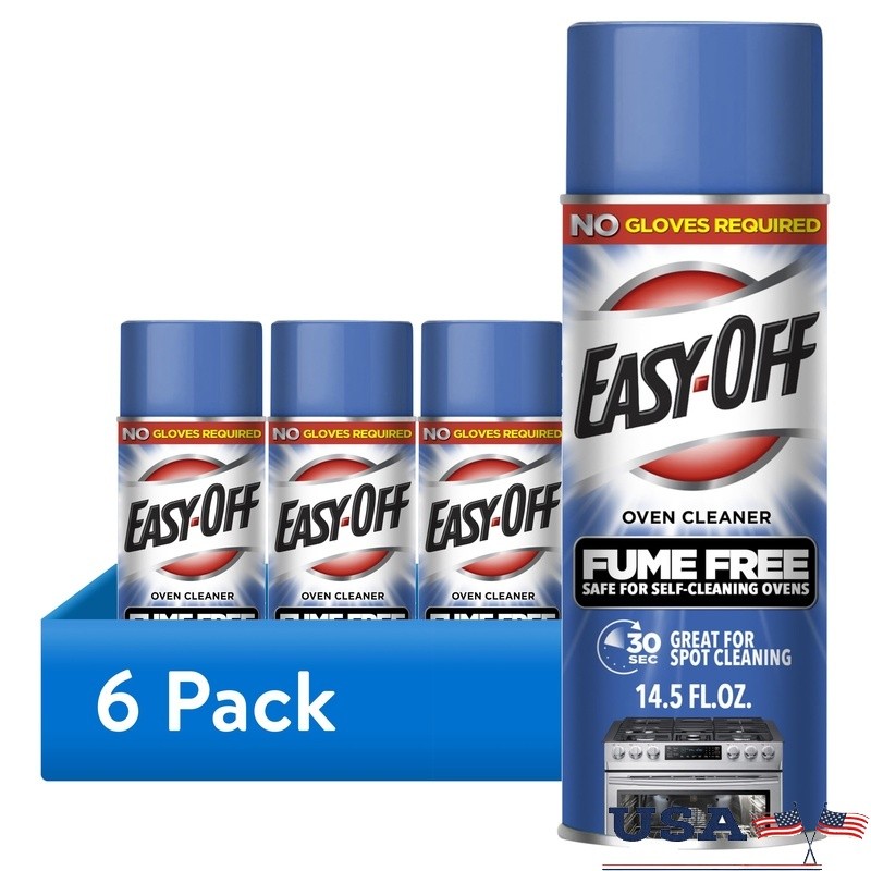 6 Pack Fume Free Oven Cleaner Spray Degreaser Foam 14.5oz Safe Non Toxic New