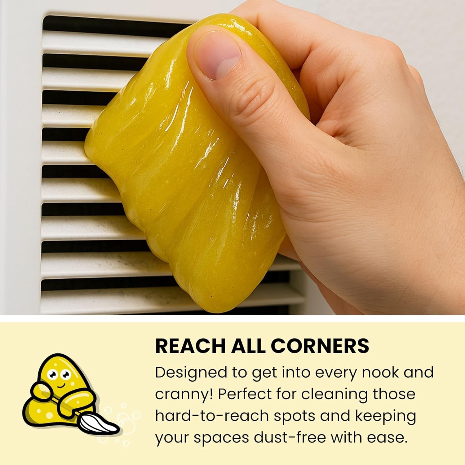 Lemon Scented Car Cleaning Putty 3 Pack Interior Detailing Gel Slime Buddies