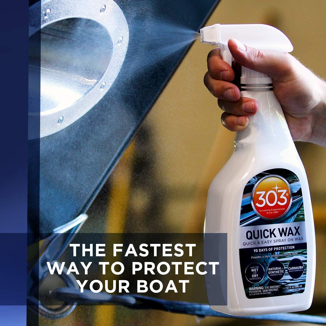 303 Marine Quick Wax Quick & Easy 90 Days Of Protection Provides a Slick, …