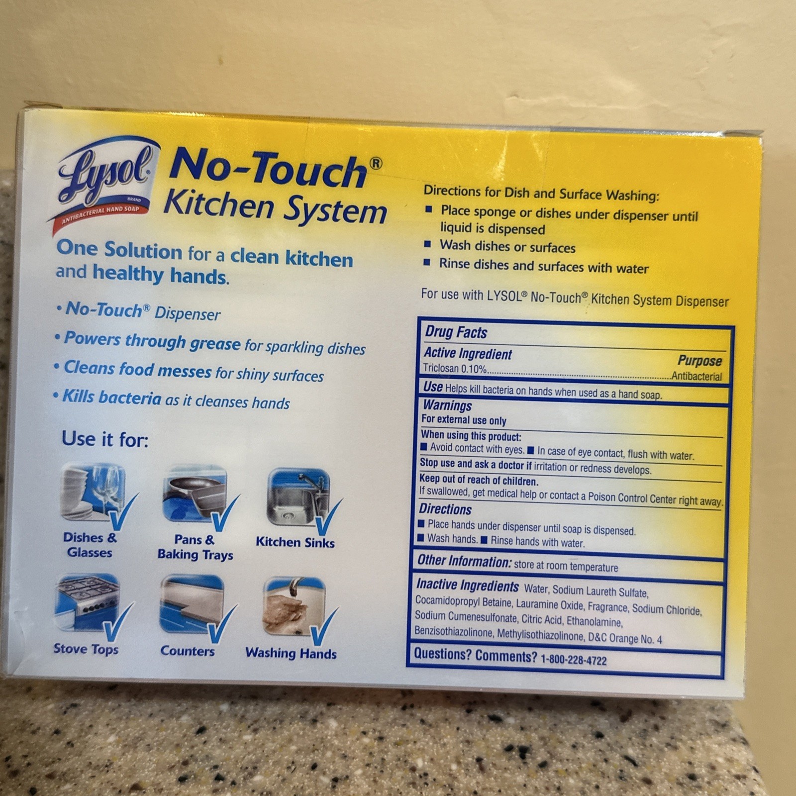Lysol No Touch Kitchen System Refill Soap Cleaner Sparkling Tangerine 2 Pack NOS