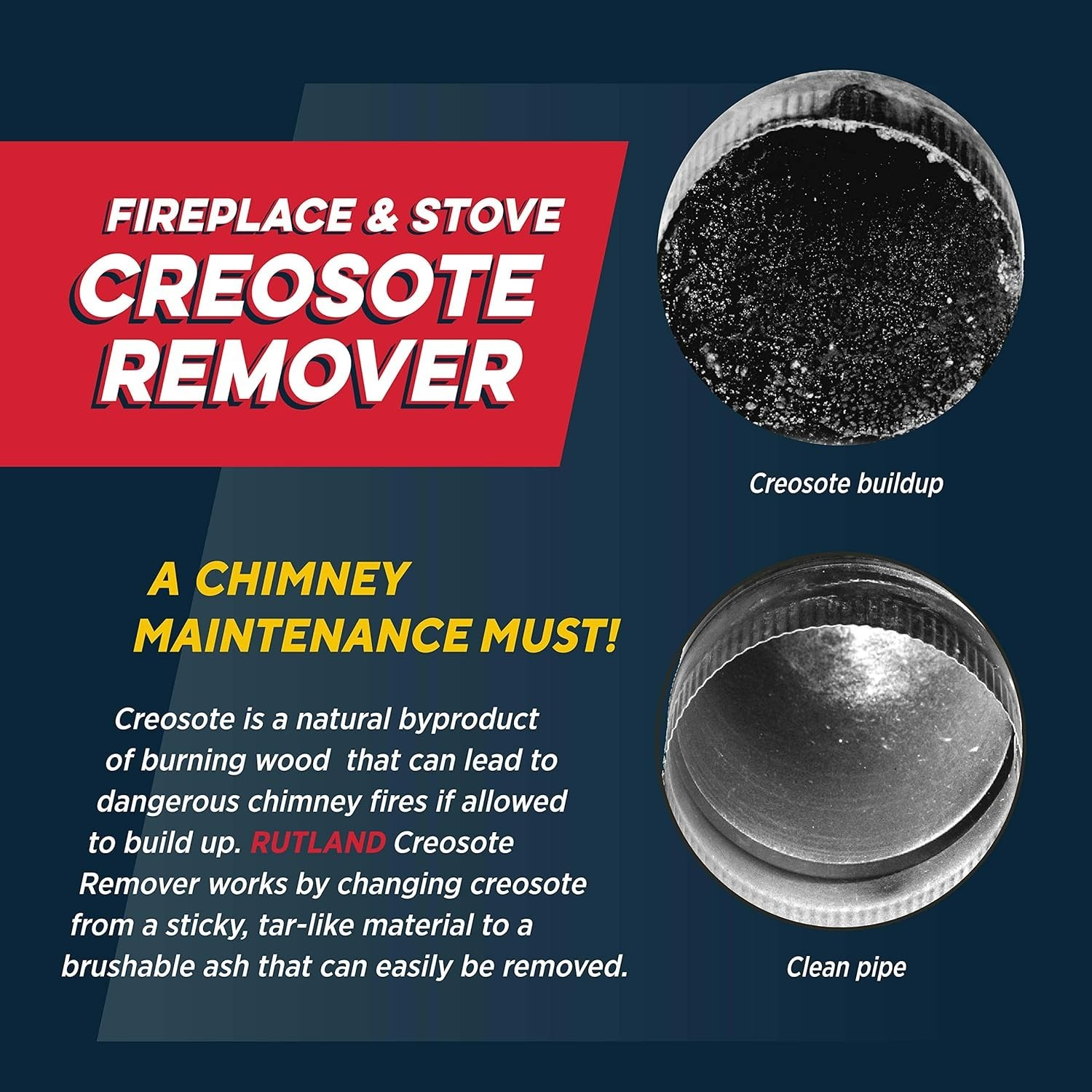 Up to 16 Applications – Rutland Creosote Cleaner Tub for All Chimney Types