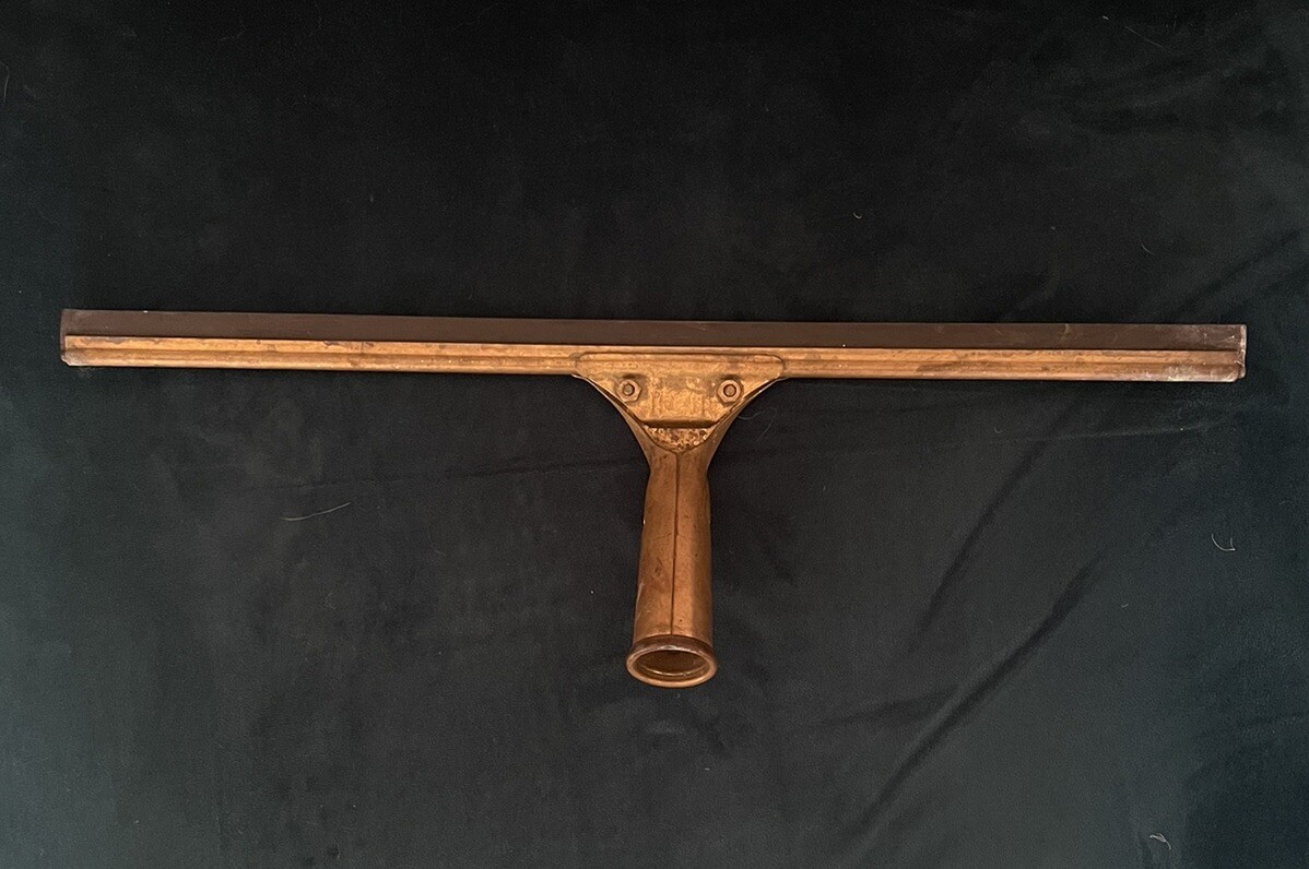Vintage Ettore Brass Window Squeegee North Squeeze Made in USA 16″ Cleaning