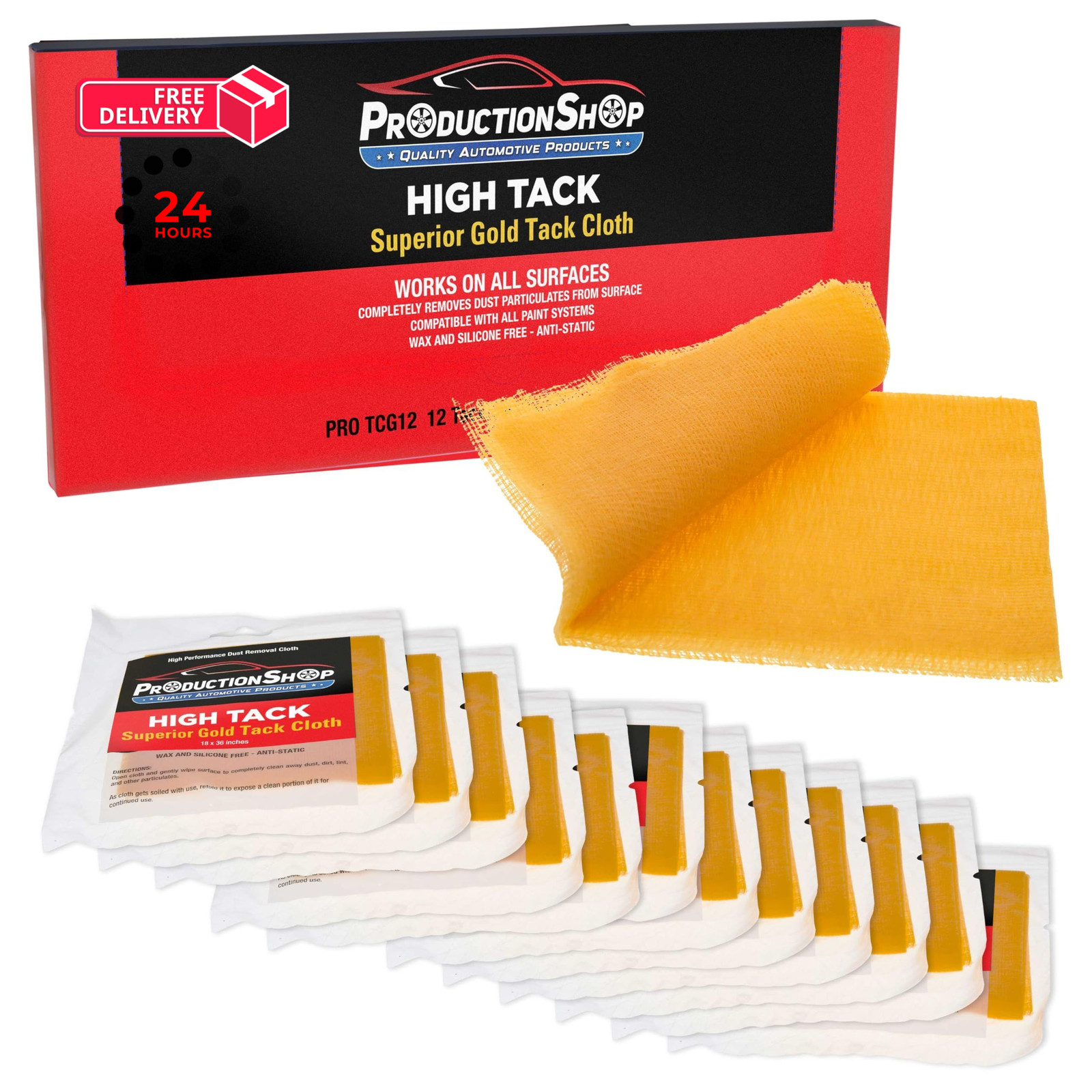 ProductionShop – High Tack Superior Gold Cloths, 18-inch x 36-inch,