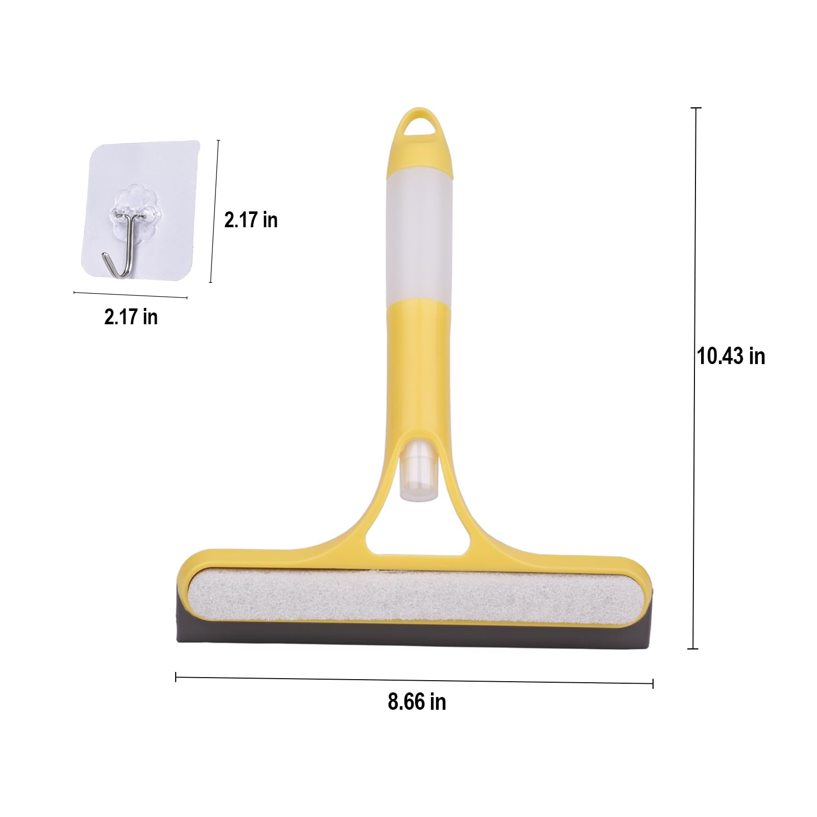 3 Pcs Squeegee for Shower Glass, 3 in 1 Window Scrubber, Spray, Sponge Wipe, …