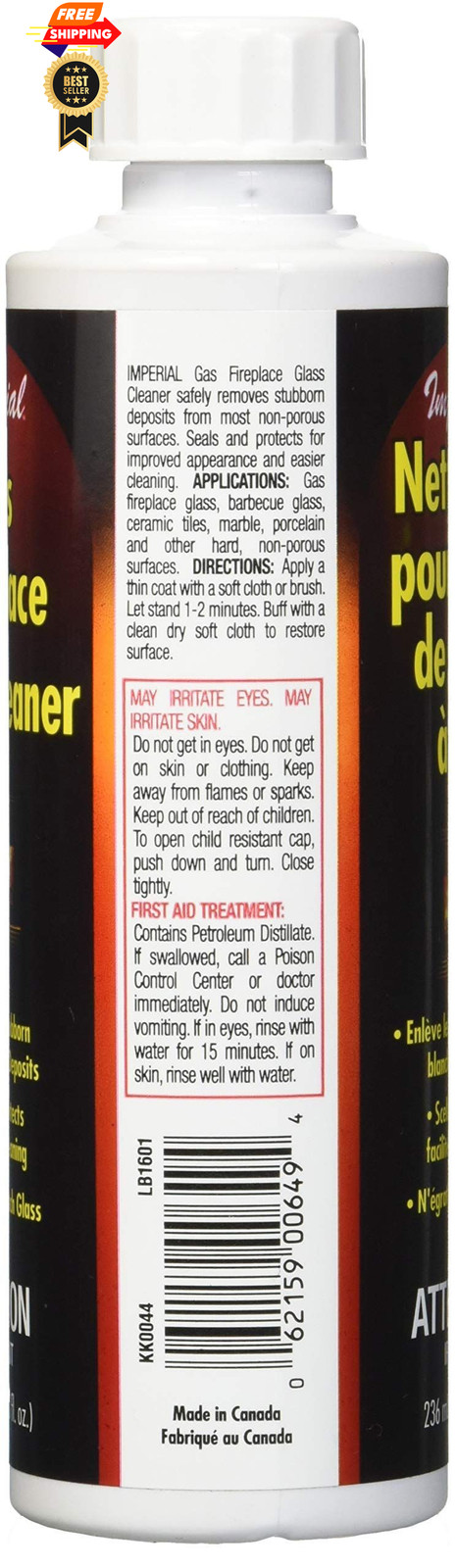 Imperial Gas Fireplace Cleaner KK0044 8 Ounce Bottle 8 Fl Oz (Pack of 1), 3xl