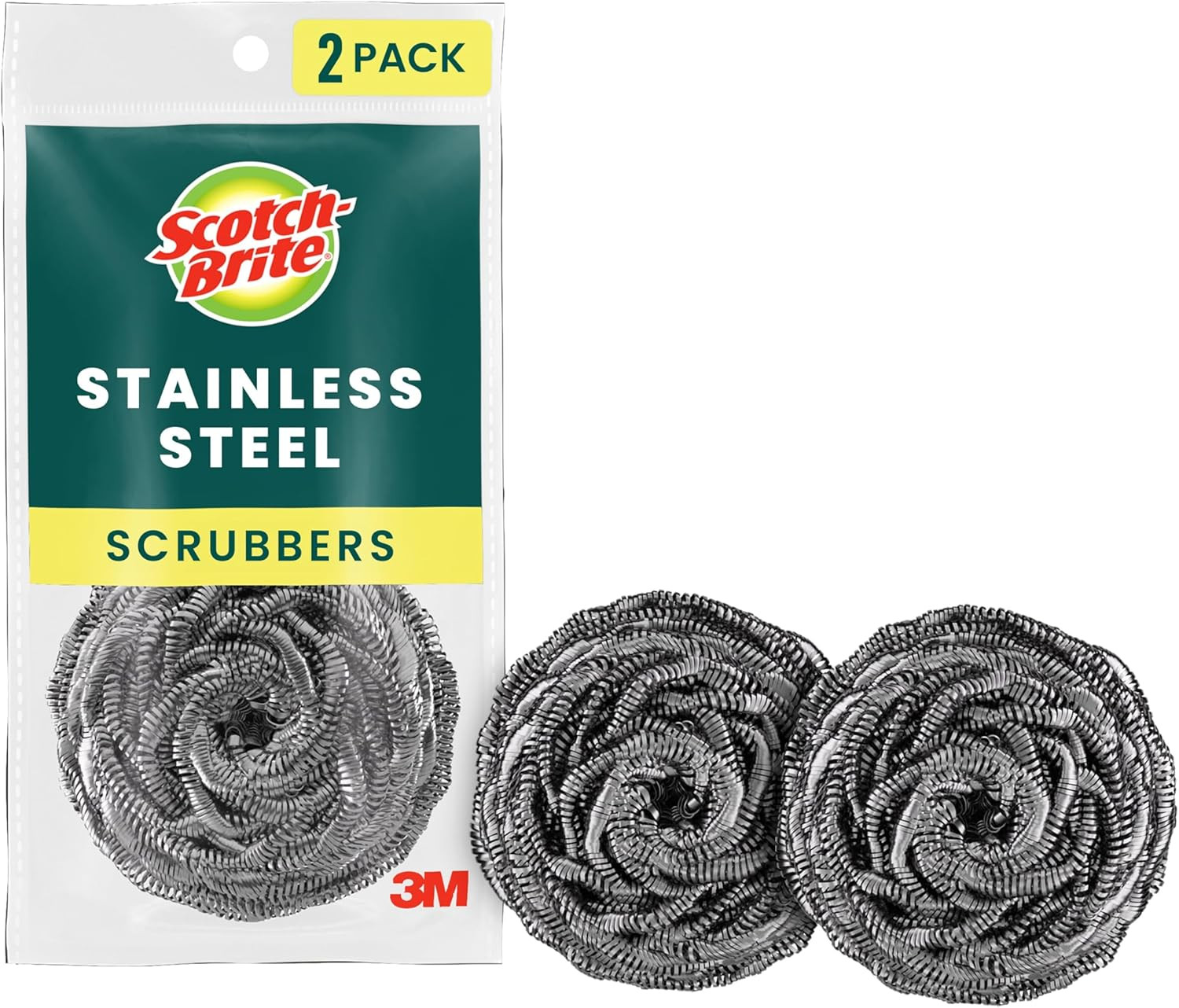 Stainless Steel Scrubbers – 3-Pack for Dishes, Kitchen & Household Cleaning
