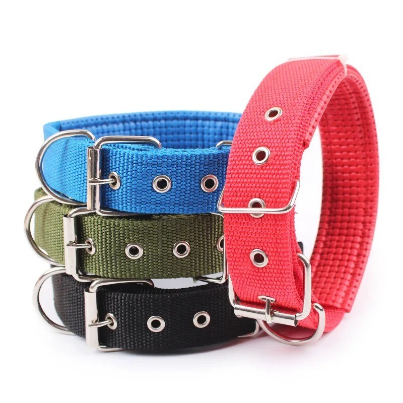 Solid Dog Collars Nylon Dog Collar For Small Medium Large Dogs Teddy Keji Pitbul