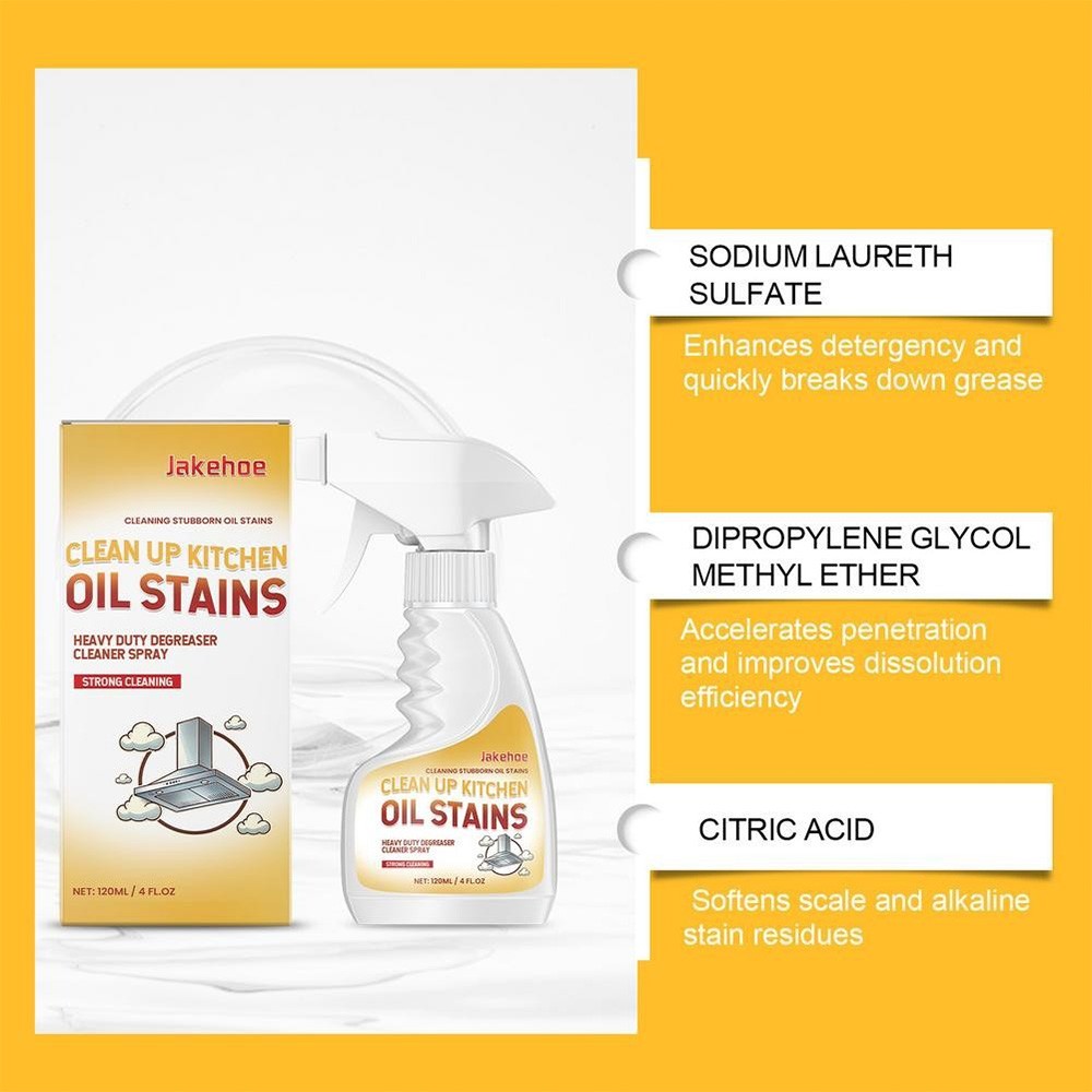 120ml Clean Kitchen Oil Stains Spray, Kitchen Heavy Oil Cleaning Agent