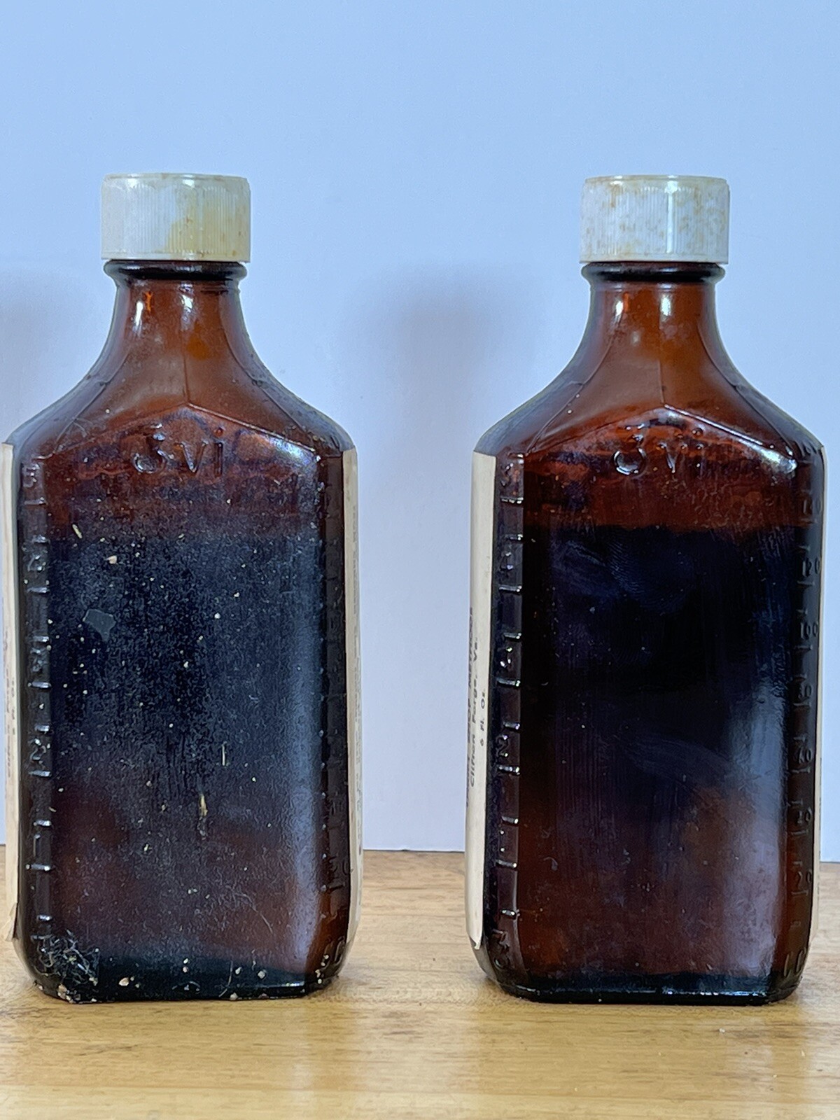 2 Vintage 6 oz Bottles WOOD CARE NATURAL FINISHER Product of THRIFT SHOP METHODS