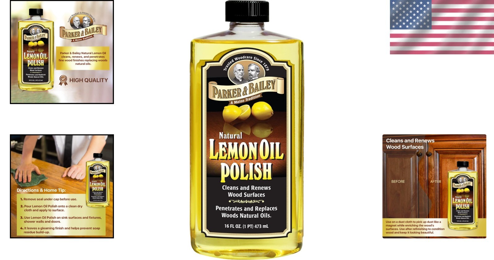 Multi-Purpose 16oz Lemon Oil Furniture Cleaner – Easy Application & Brilliance