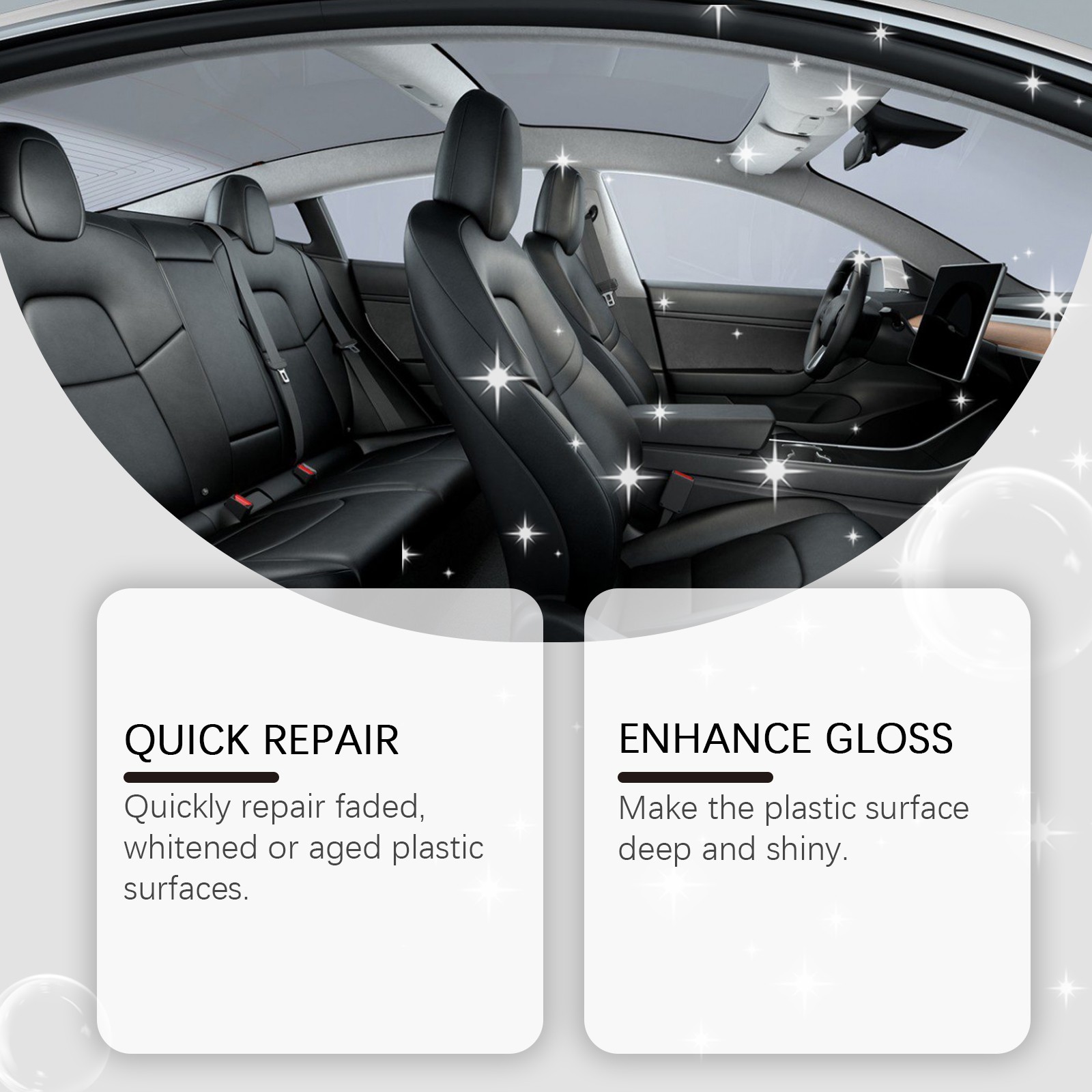Plastic Restorer Cream – Restores Black Faded Trim Paste with Beeswax for Car