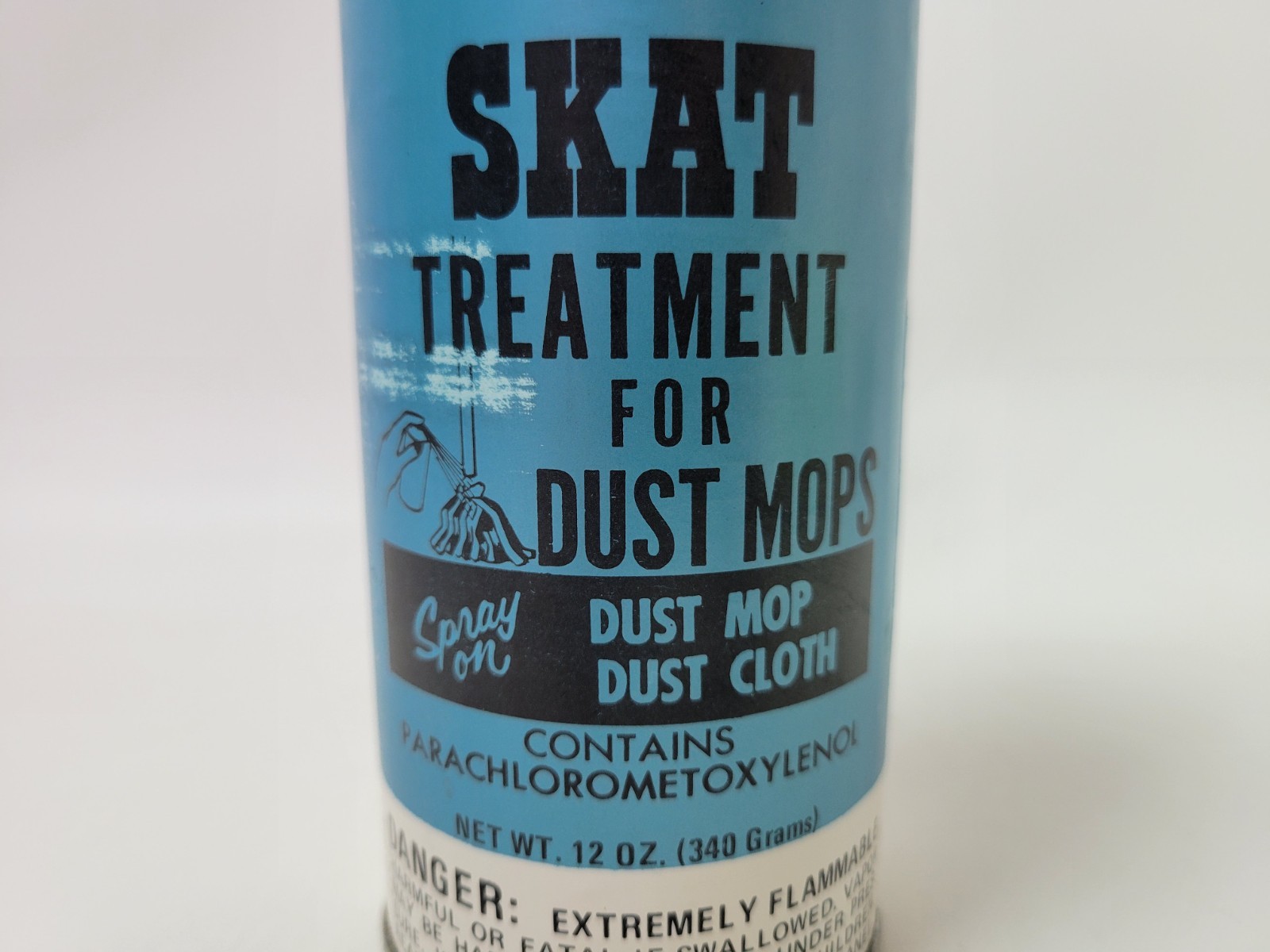 Vtg SC Serva Chem Skat Treatment for Dust Mops 12oz Spray Can