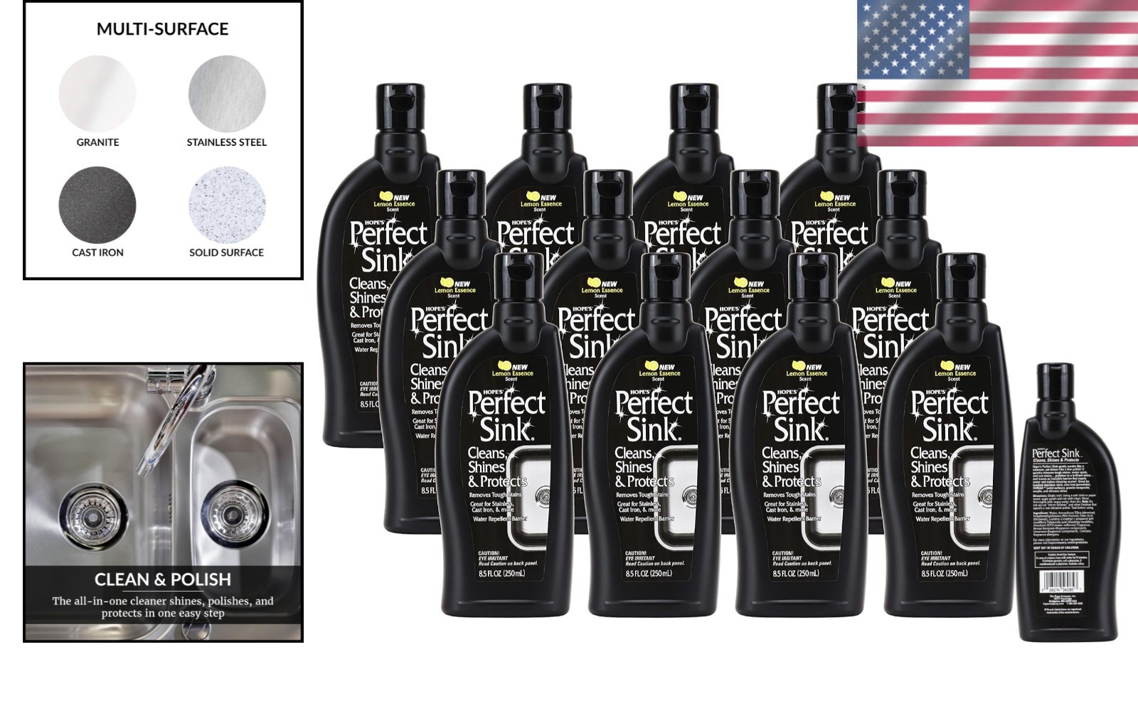 Sink Restorative Polish, Water-Repellent Formula, 12 Pcs
