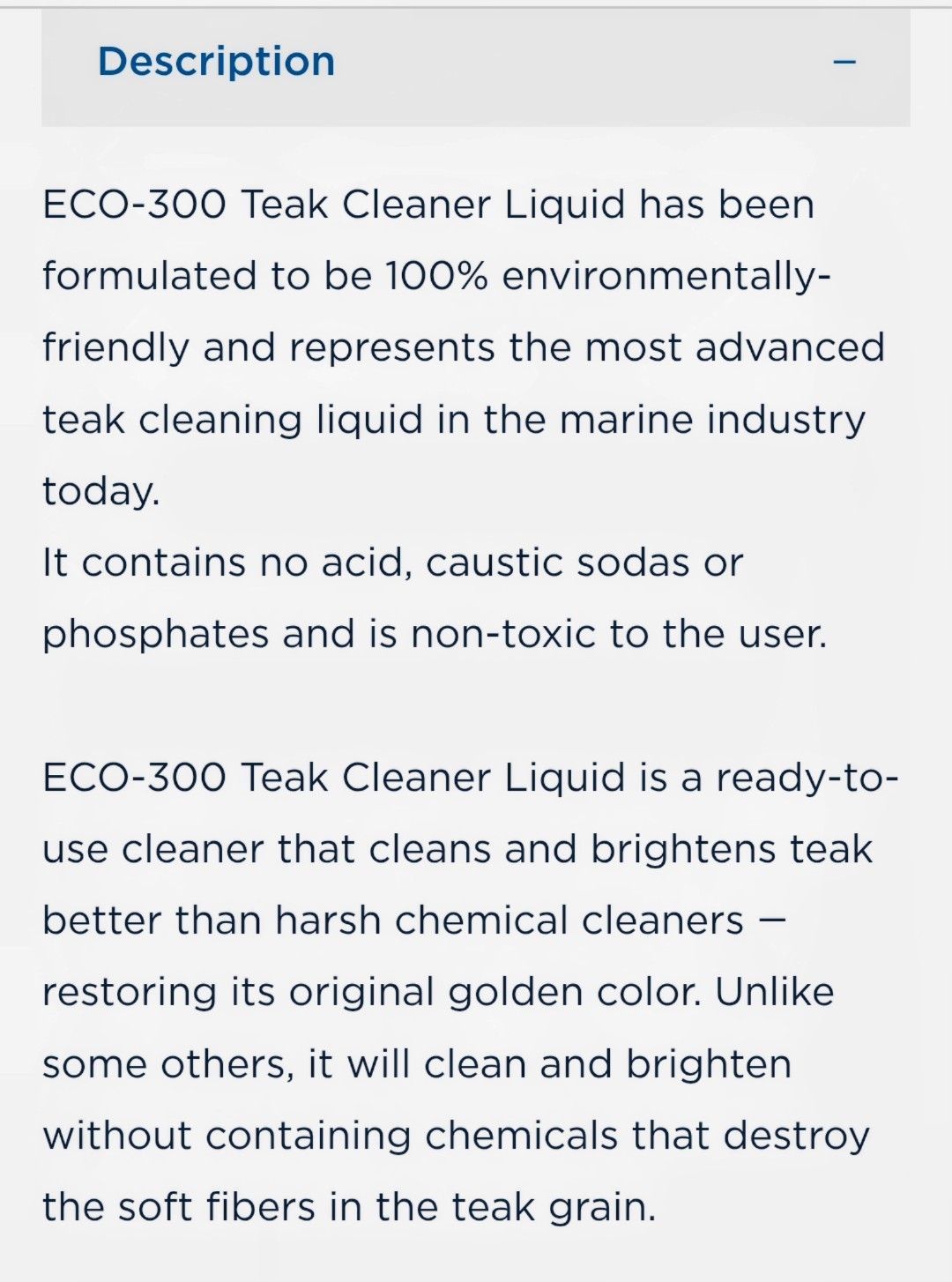 Teak Decking Systems ECO-300 Liquid Teak Cleaner 5-gal