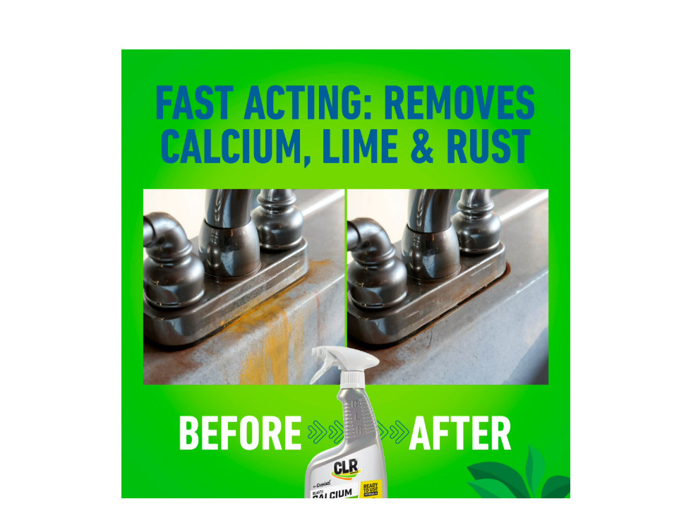 2 PACK CLR Calcium Lime and Rust Remover EPA Safer Choice 22 oz Spray