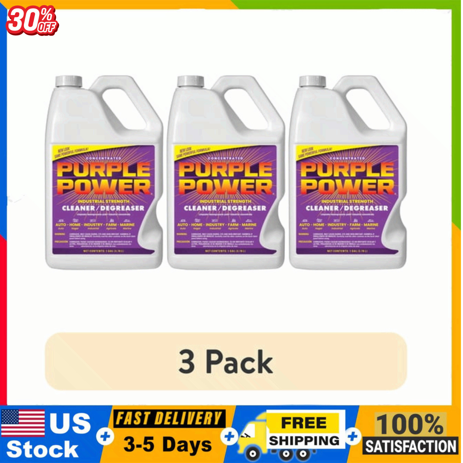 3 PACK x 1 Gallon, Purple Power Degreaser