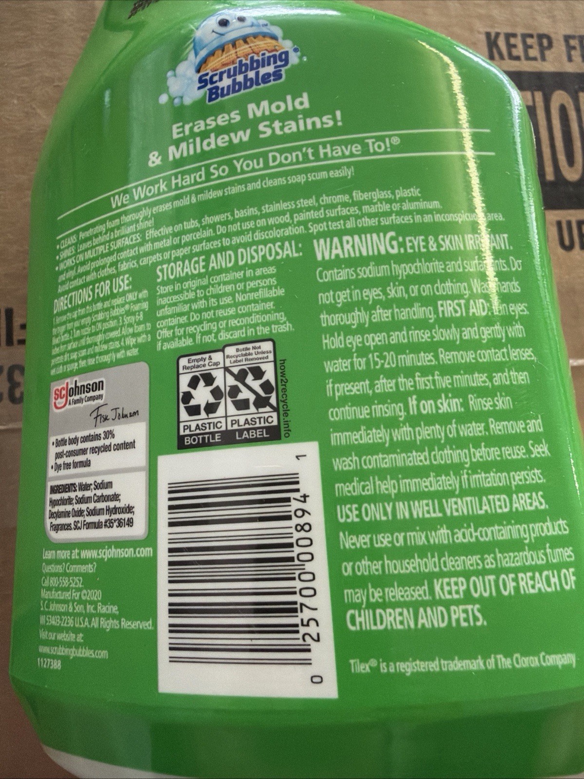Pack Of 6 Scrubbing Bubbles Foaming Bleach Bathroom Cleaner Refill 32 Fl oz Each