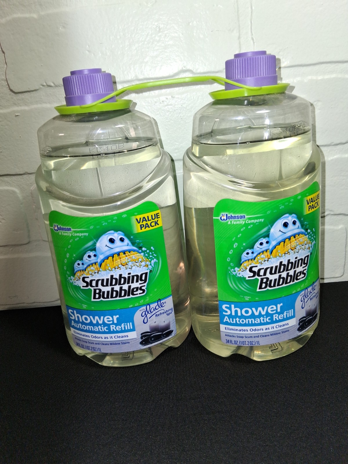 Scrubbing Bubbles Automatic Shower Cleaner Refill 2 Pack Refreshing Spa 34oz Ea