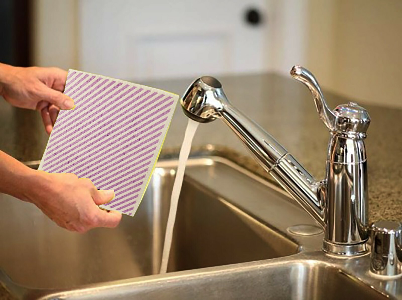New EcoJeannie Eco-Friendly Cleaning Cloth 100% Biodegradable Cellulose Sponge