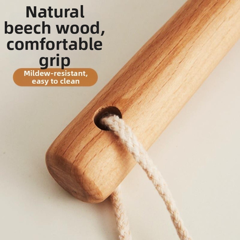 Coconut Palm For kitchen Brush with 34cm Beech Wood Handle and Hangable Design