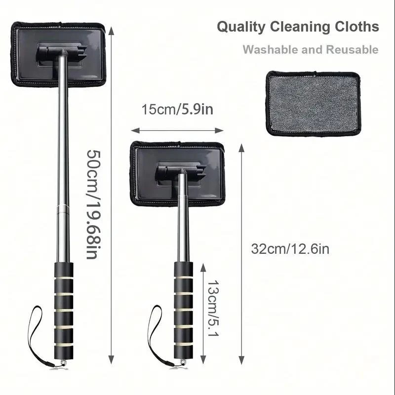 1PC Automobile Windshield Defogging Brush Telescopic Glass Cleaner Dust Remover