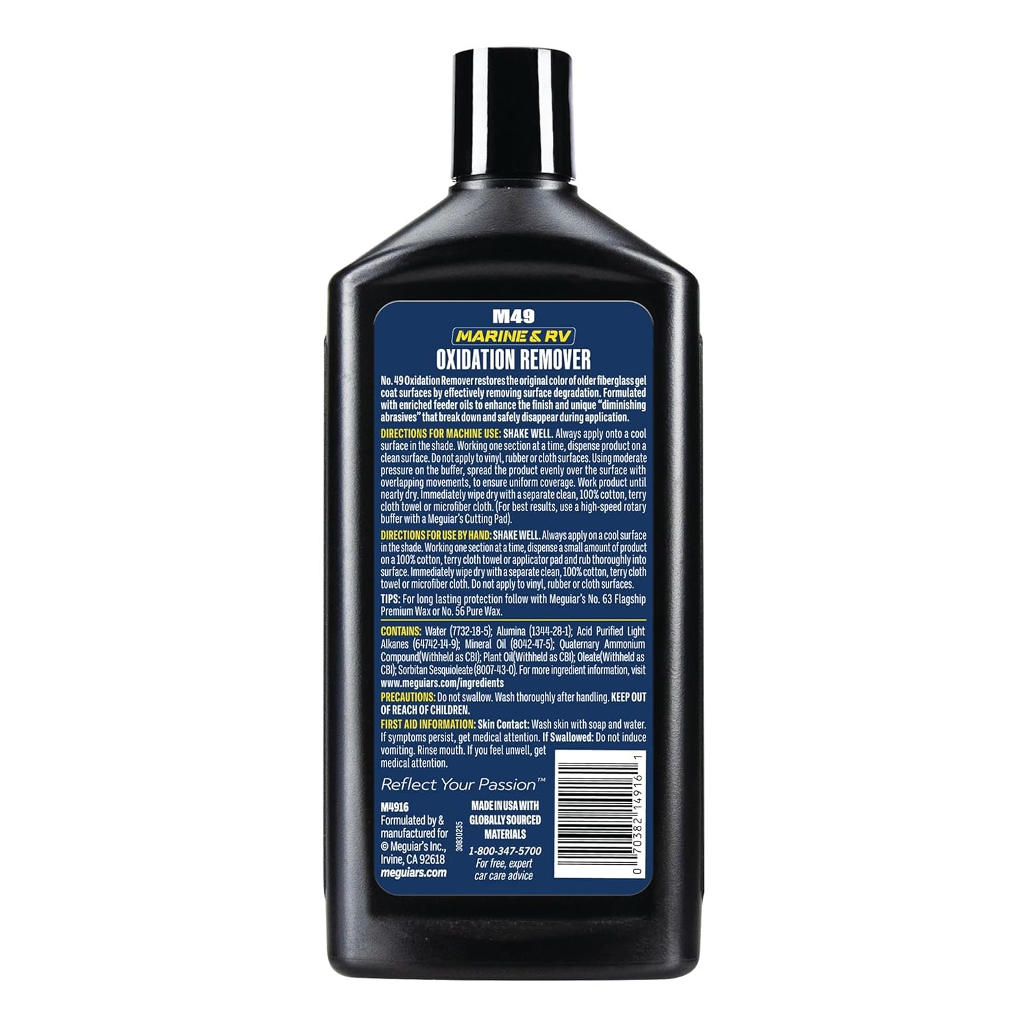 Heavy Duty Marine RV Oxidation Remover Water Spot Remover for Boats