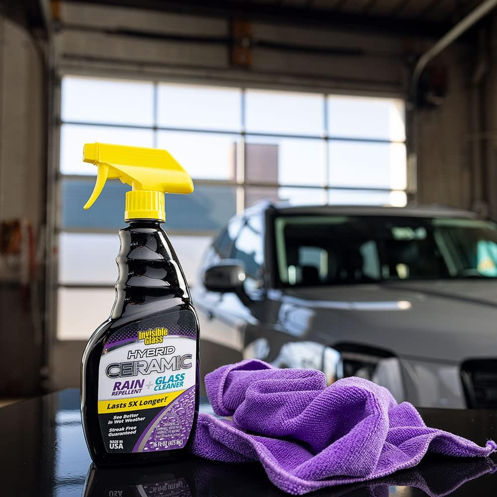 92183-2PK Hybrid Ceramic Rain Repellent and Glass Cleaner – Cleans & Protects Ca