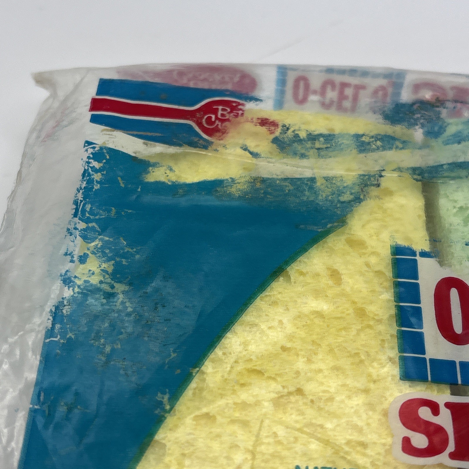 Vtg ‘90 O-CEL-O Handy Sponges 3M USA (4) 4.7×3.0x0.6 Cellulose NOS Betty Crocker
