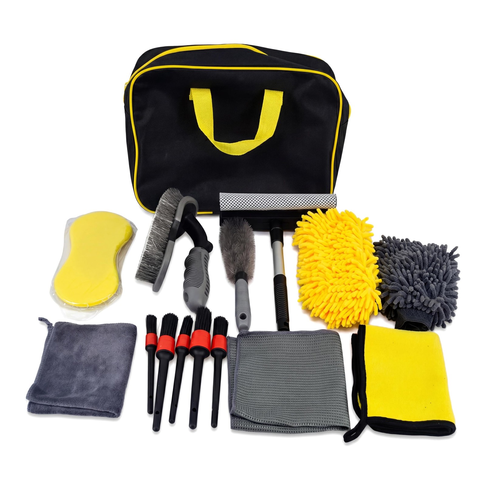 Complete Car Detailing Kit 15 Pieces, Includes Wash Mitt, Microfiber Towels, …