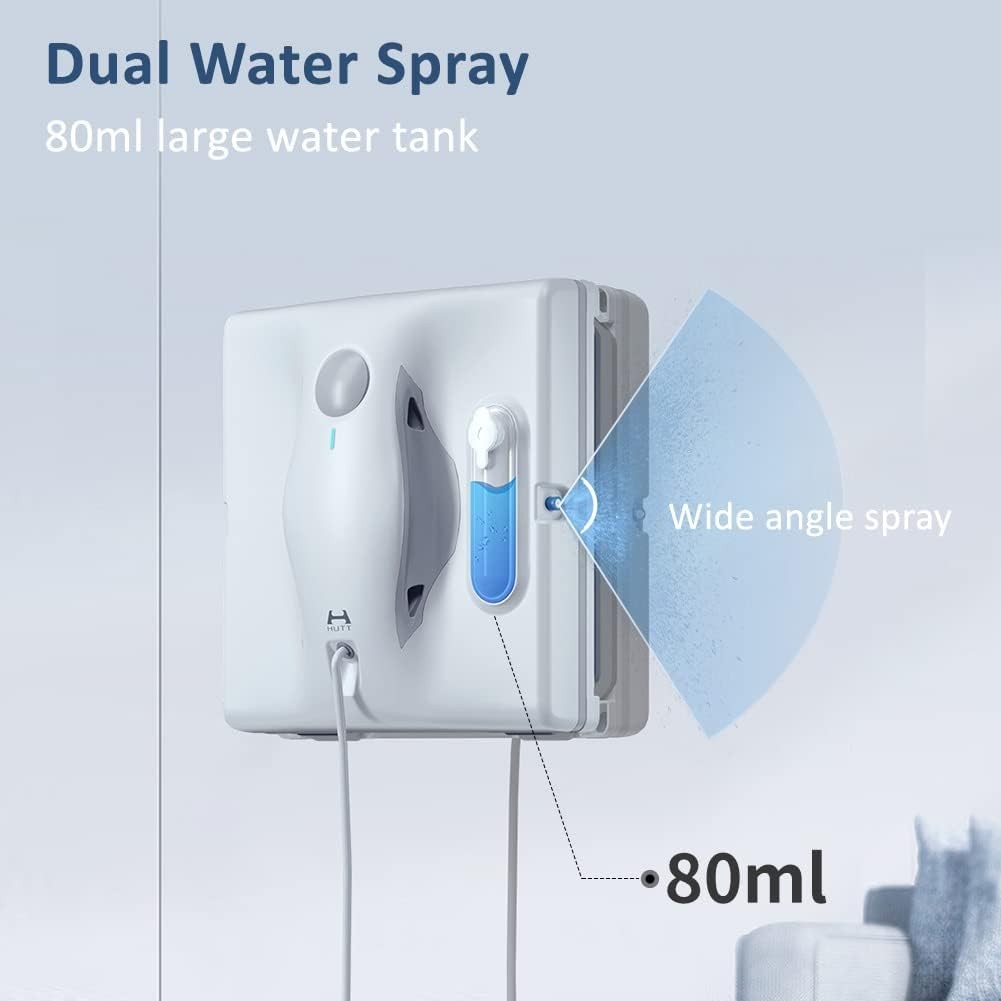 HUTT Auto Window Cleaning Robot W8 with Dual Water Spray 3800Pa -1 Year Warranty