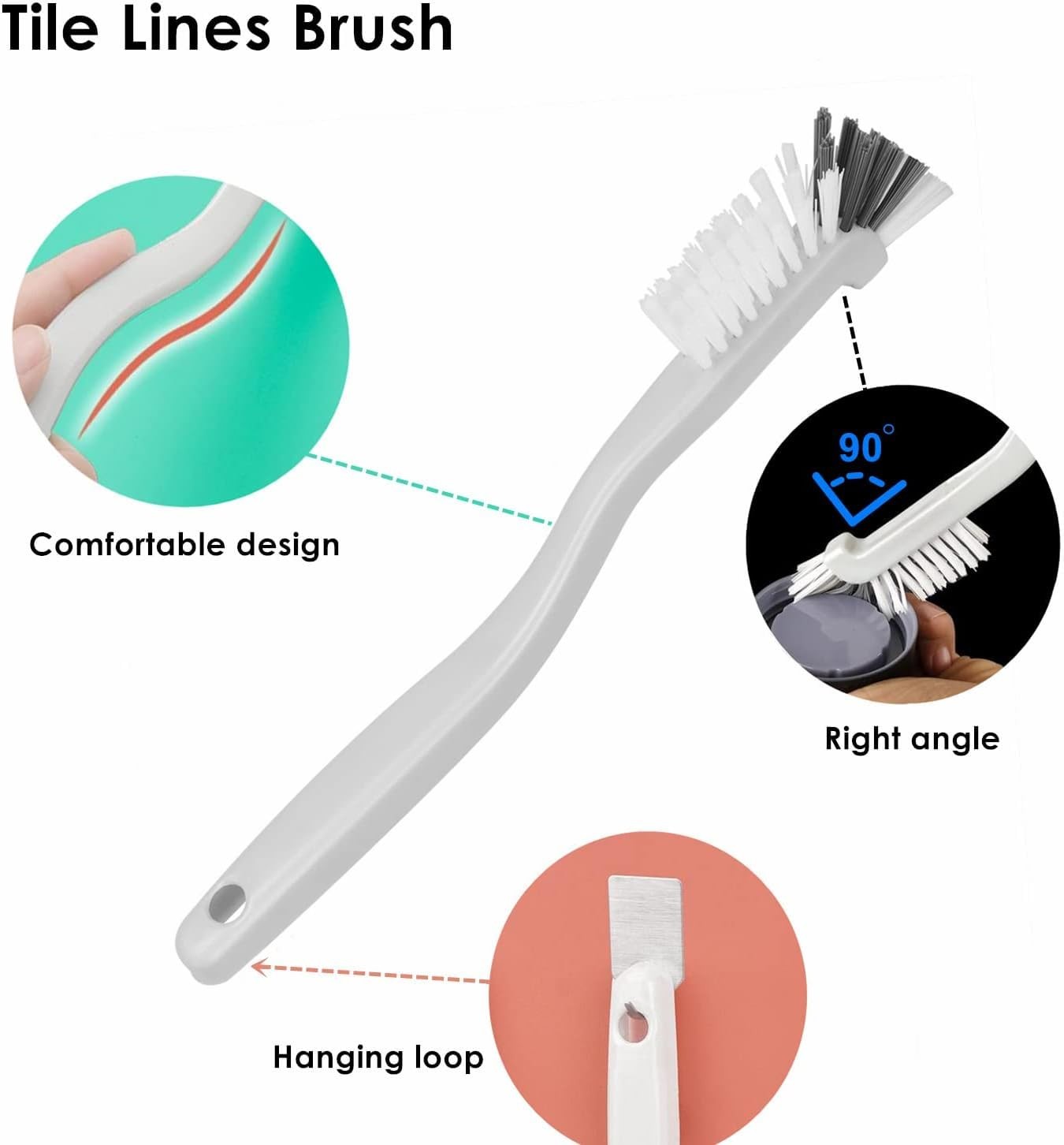 Kitchen Scrub Brush Right Angle Cleaning Brush for Sink Household Dish Pot Pan